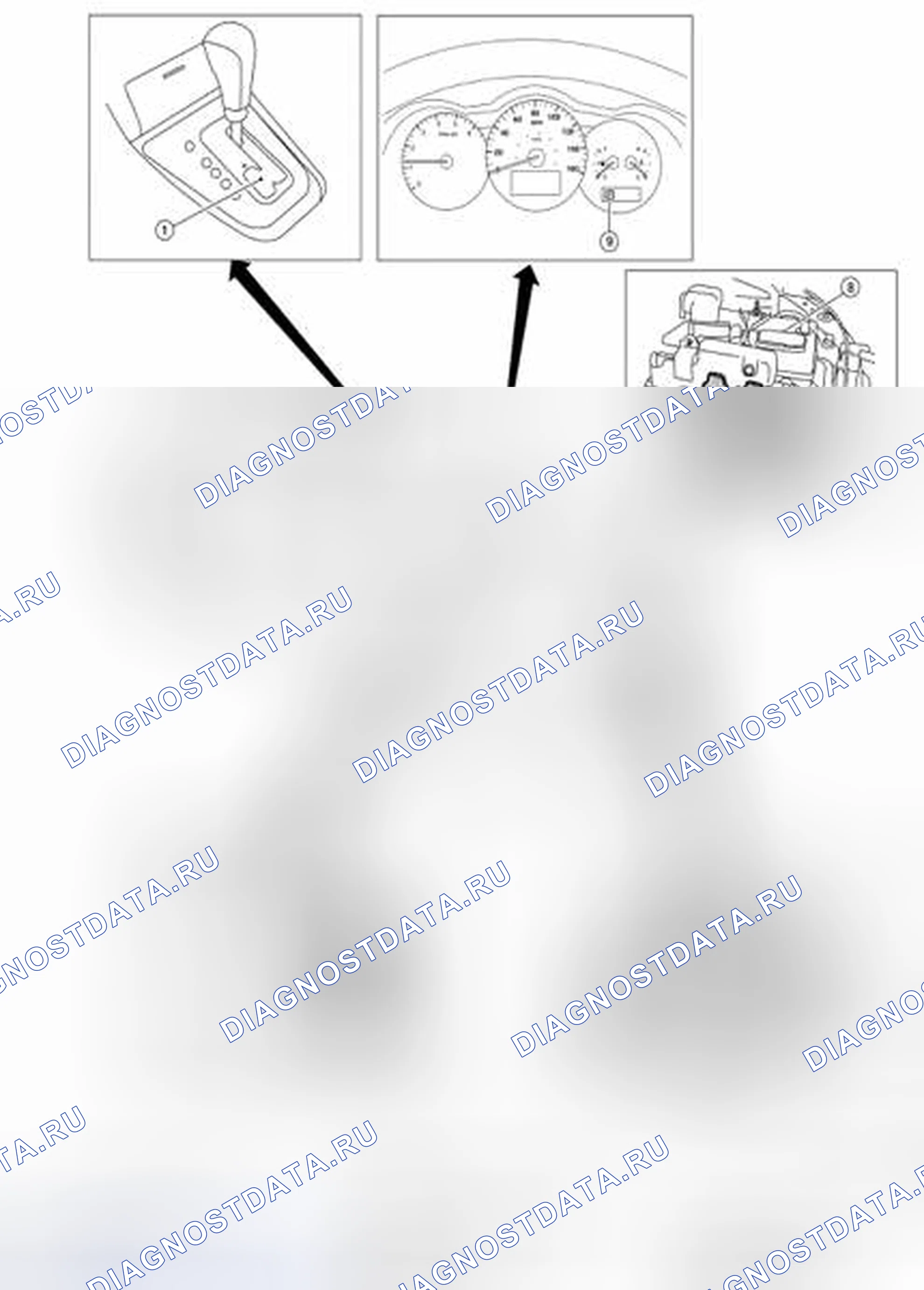 Рис. 135: Определение местоположения компонентов CVT. Nissan Altima L32