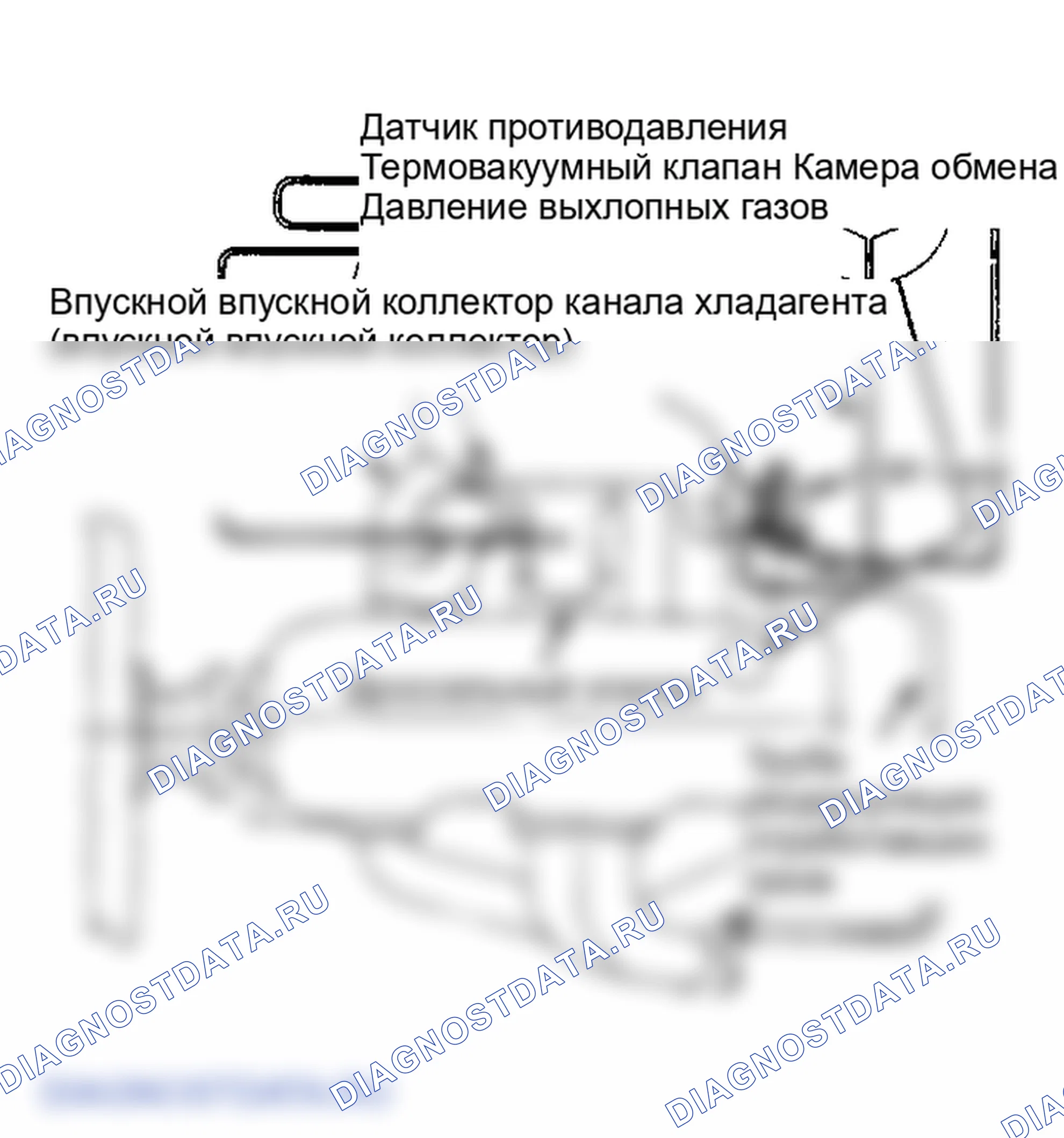 Рис. 7: Система рециркуляция отработавших газов (без турбонаддува). Isuzu Impulse I