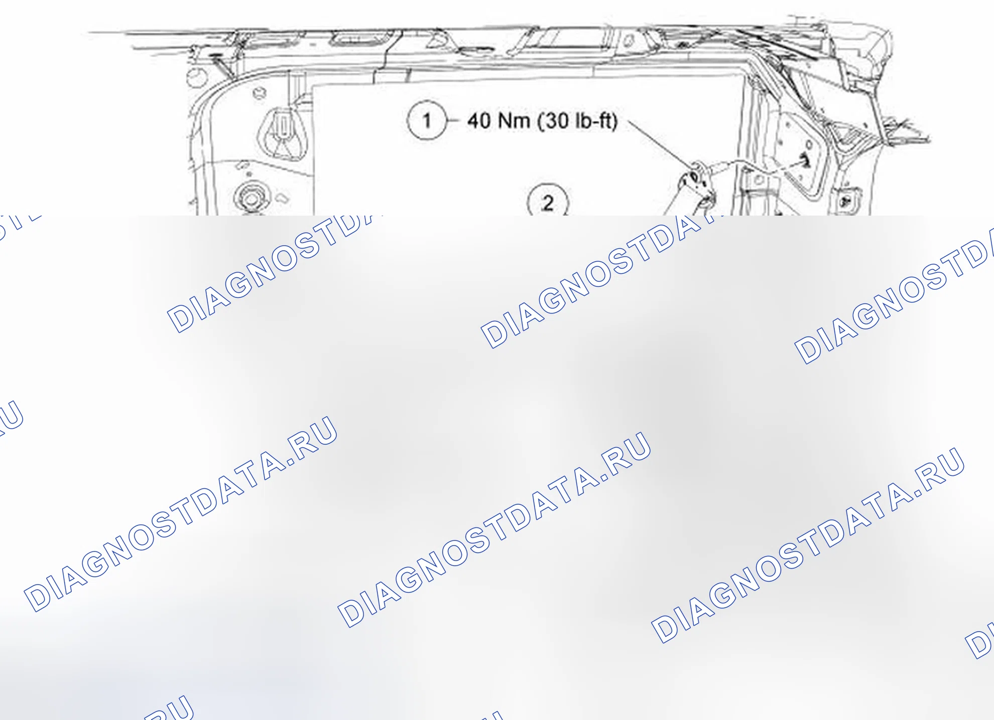Рис. 8: Втягивающее устройство ремня безопасности - третий ряд. Ford Flex I