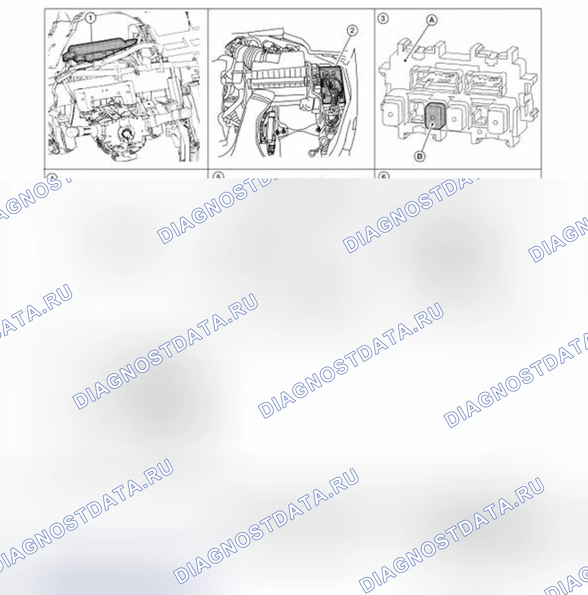 Рис. 6: Расположение компонентов. Honda Passport I