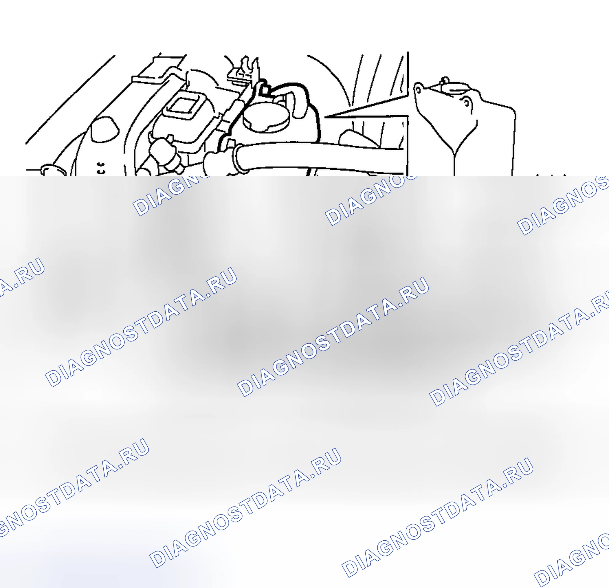 Рис. 121: ЗАПРАВКА ОХЛАЖДАЮЩЕЙ ЖИДКОСТИ ДВИГАТЕЛЯ. Subaru Outback BP
