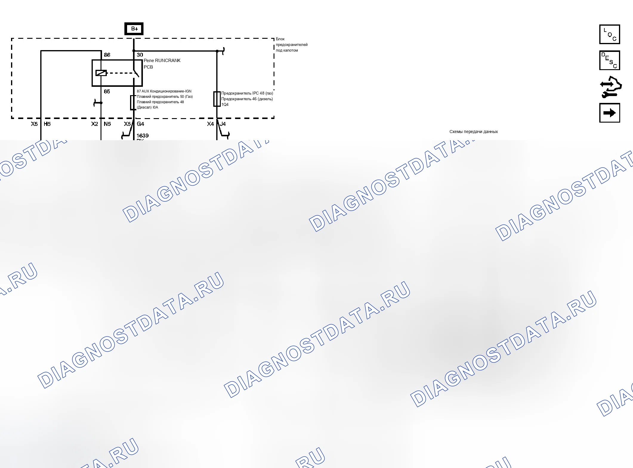 Рис. 1: Схема приборной панели. Chevrolet Silverado 2500 HD 