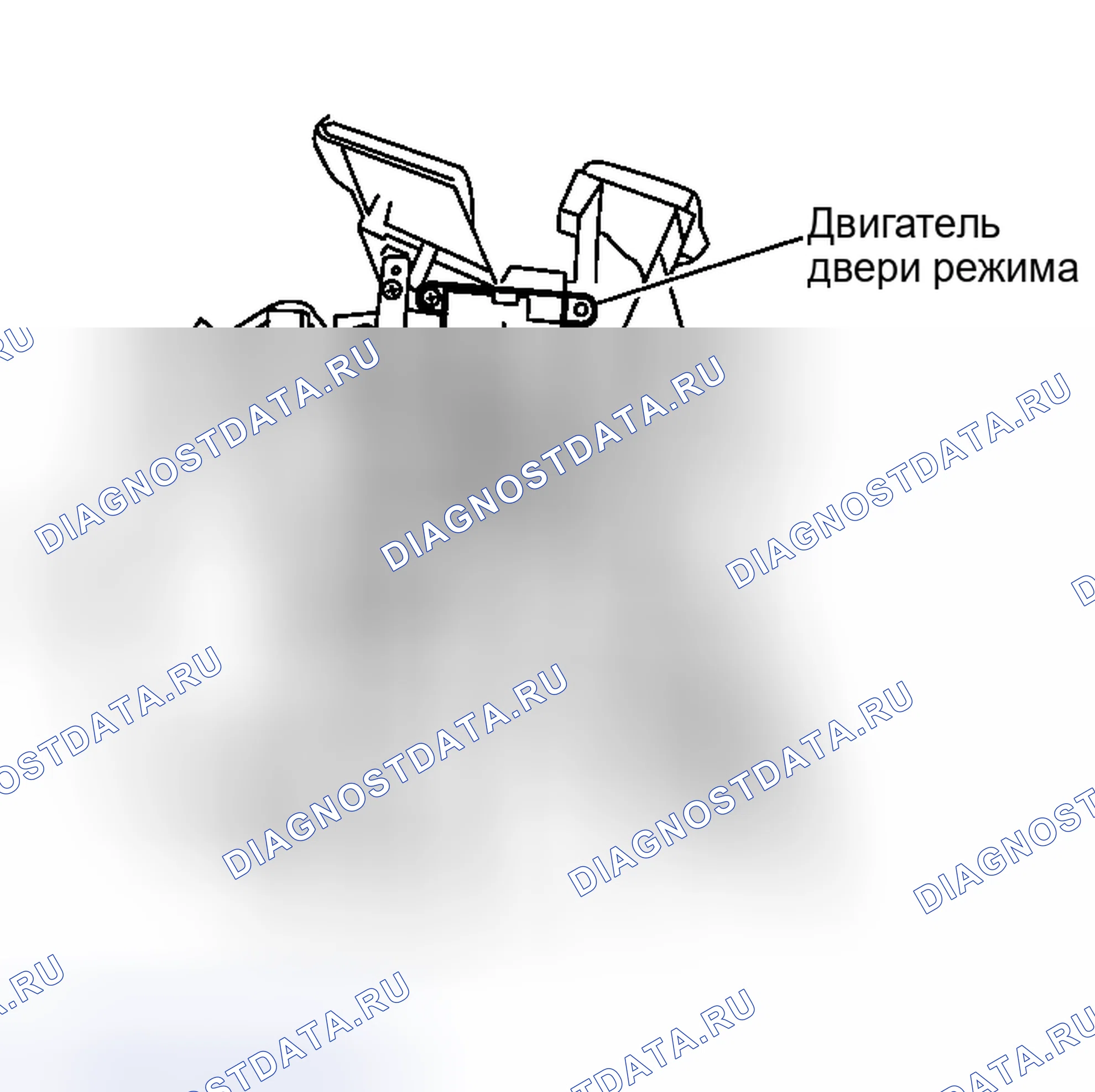 Рис. 209: Двигатель двери режима. Nissan Murano Z50