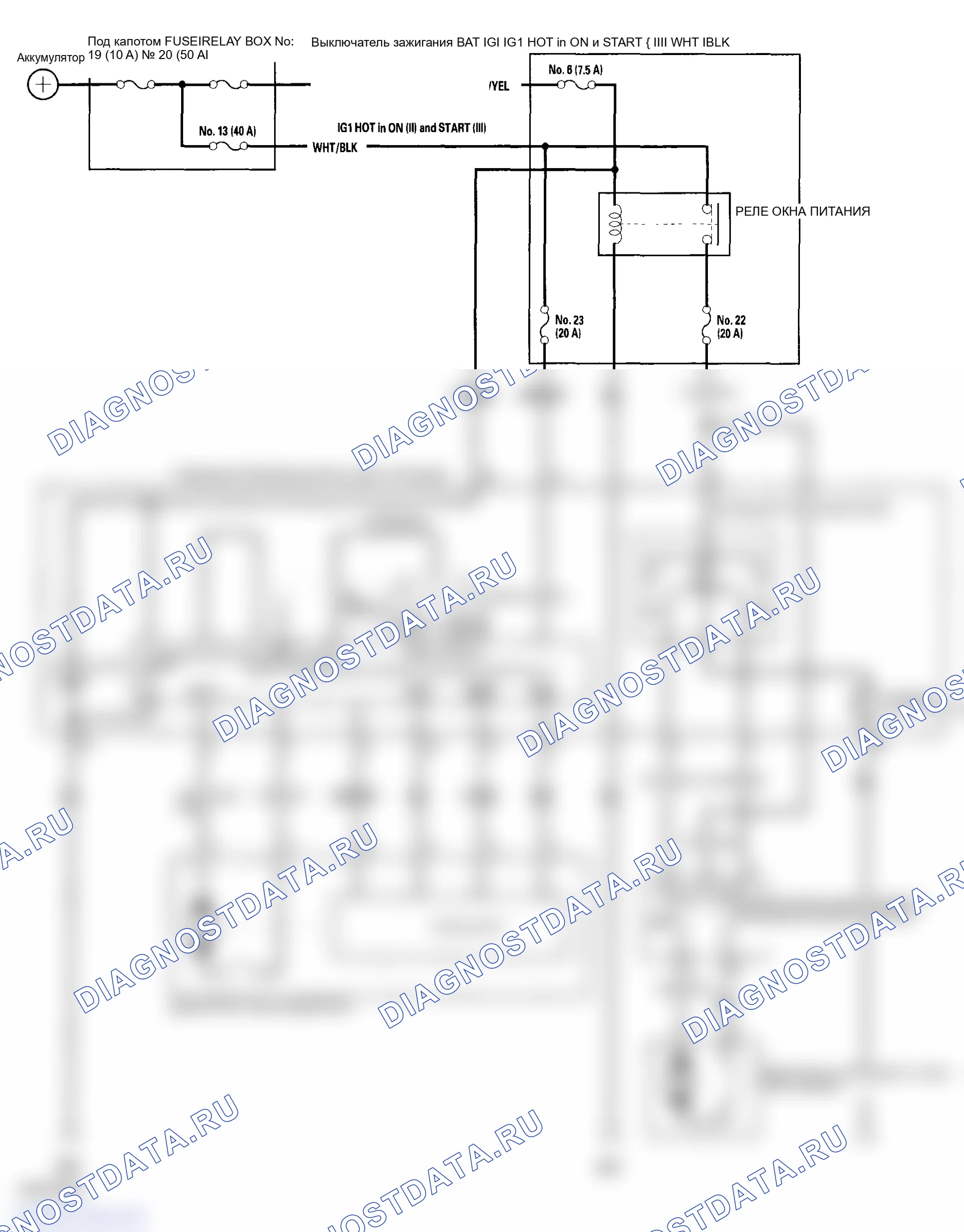 Рис. 99: Принципиальная схема. Honda Element YH2