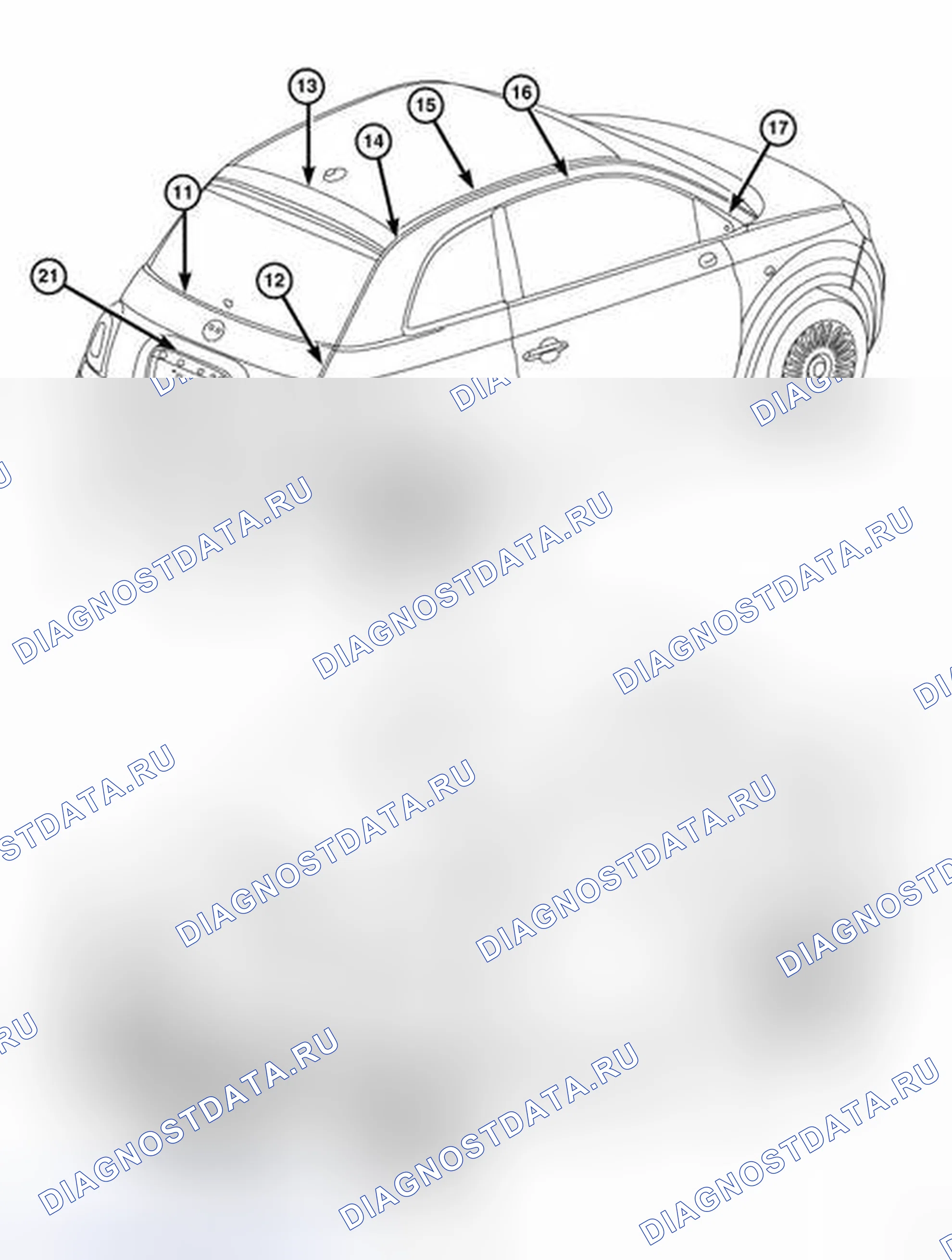 Рис. 243: ТЕХНИЧЕСКИЕ ХАРАКТЕРИСТИКИ приборов и панели приборов. FIAT 500 II