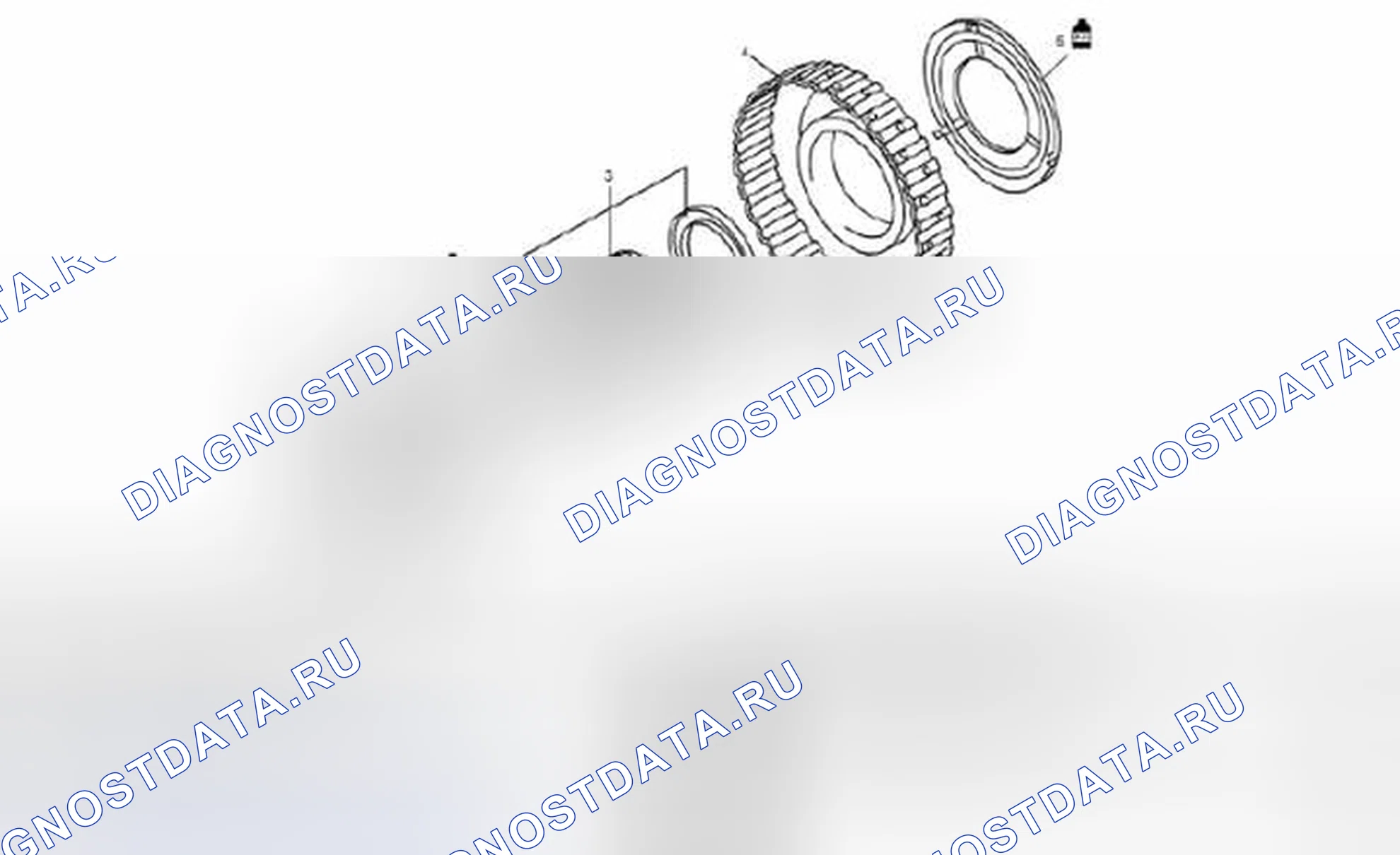 Рис. 65: Компоненты сцепления одностороннего действия № 1. Suzuki SX4 I