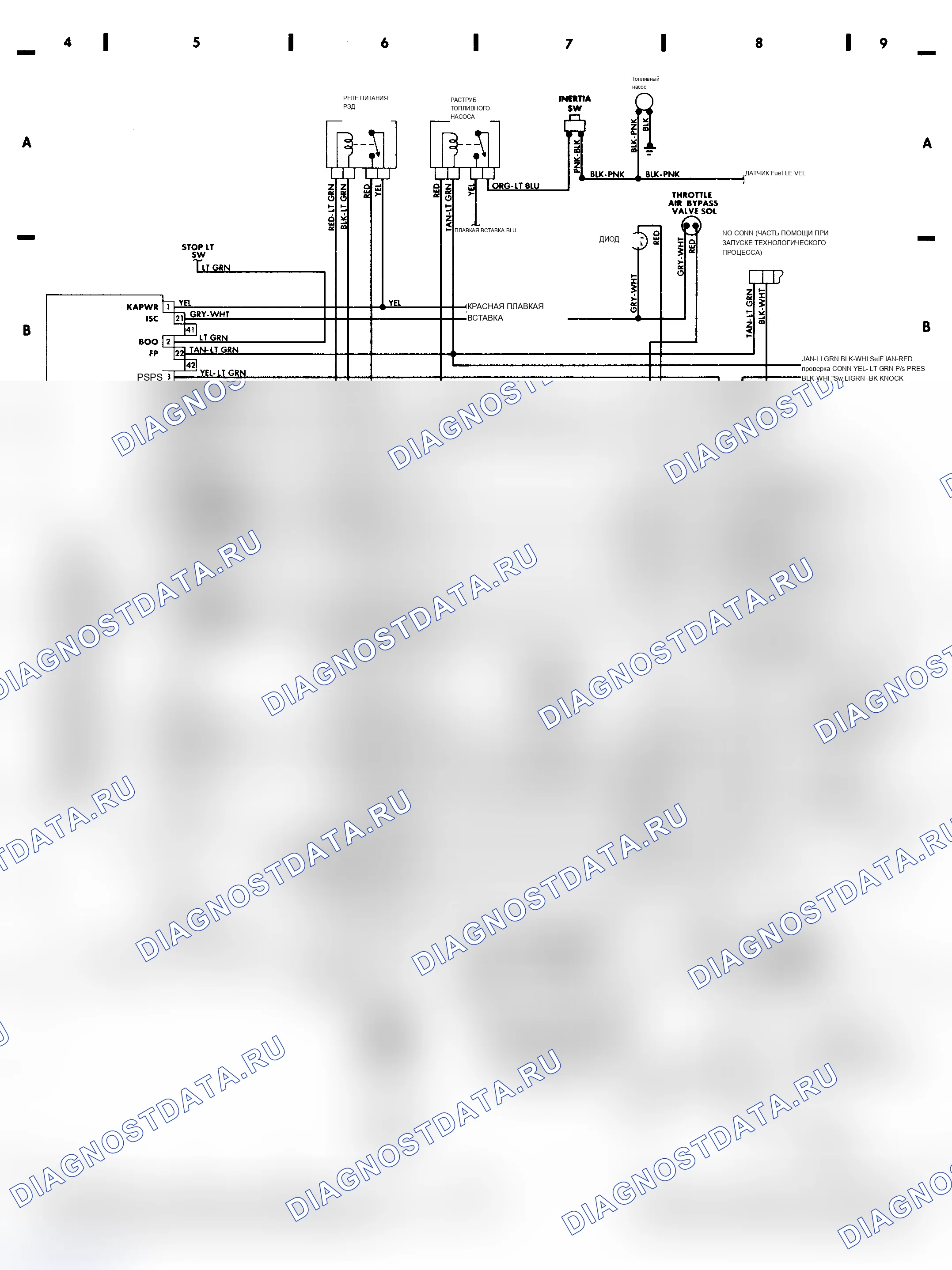 Рис. 93: электросхема Bronco II и Ranger 2.3L электронный впрыск топлива EEC-IV. Ford RV Cutaway E350 