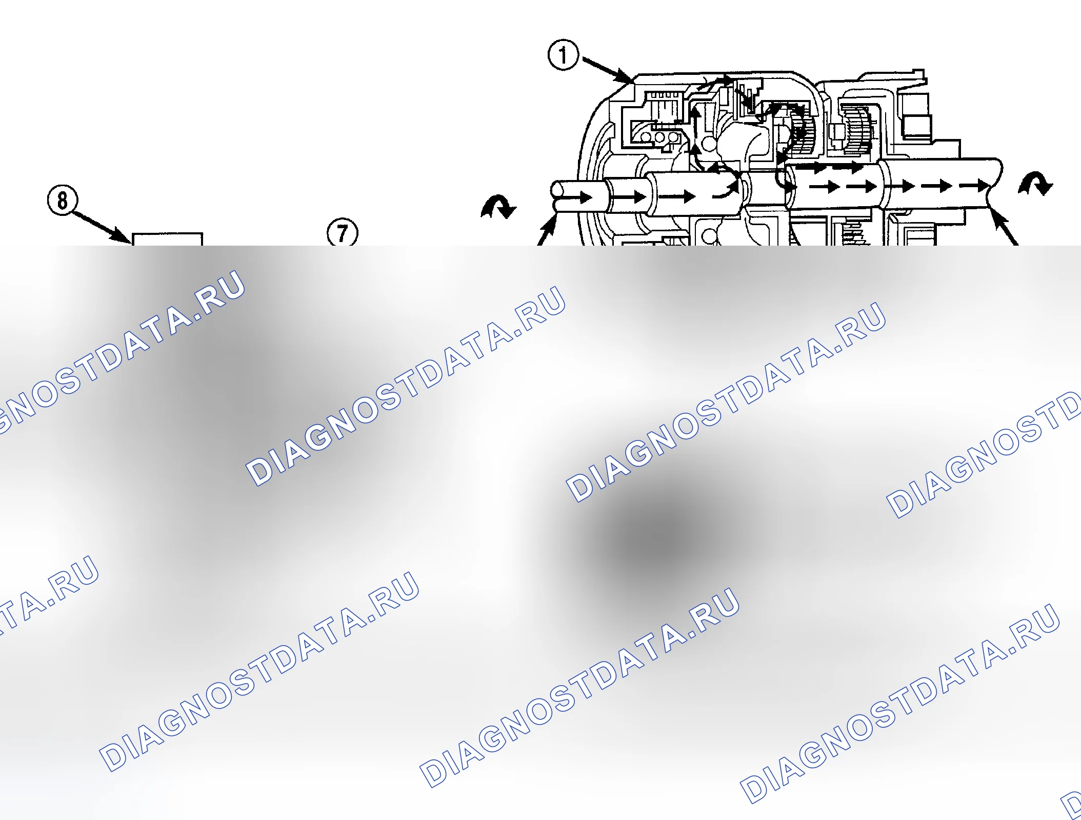 Рис. 287: ПОТОК МОЩНОСТИ ВТОРОЙ ПЕРЕДАЧИ. Dodge Pickup R1500 