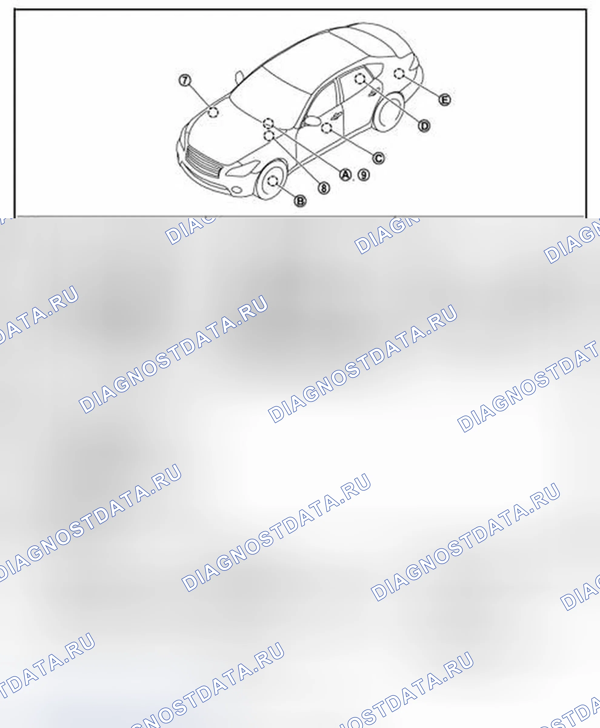 Рис. 78: Расположение компонентов. Infiniti M56 IV