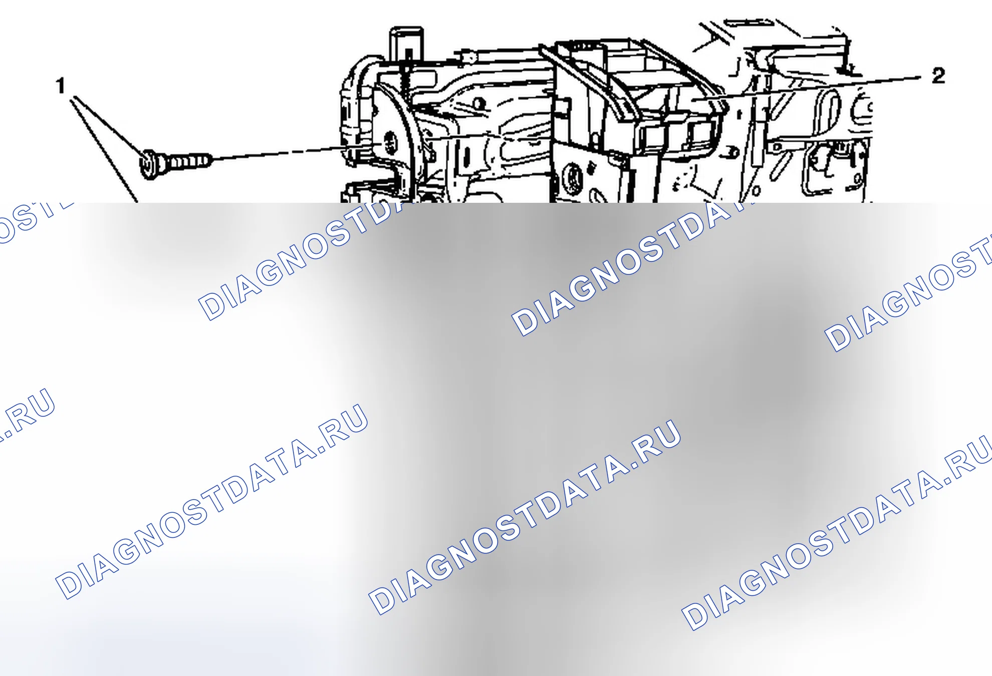 Рис. 24: Замена защелки спинки заднего сиденья (60% сиденья). Chevrolet Cruze I рестайлинг
