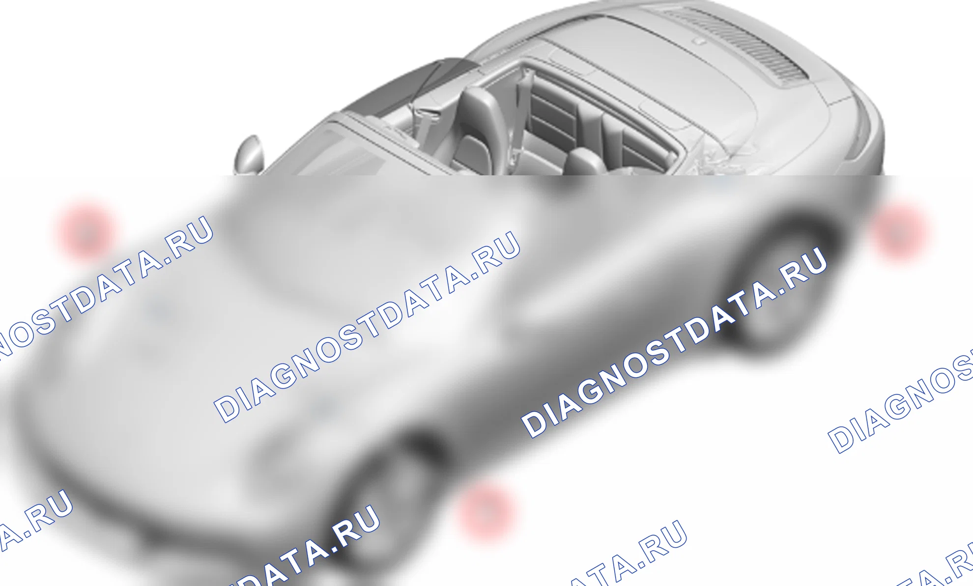 Места установки датчиков кузова (991 Carrera). Porsche 718 Cayman 982