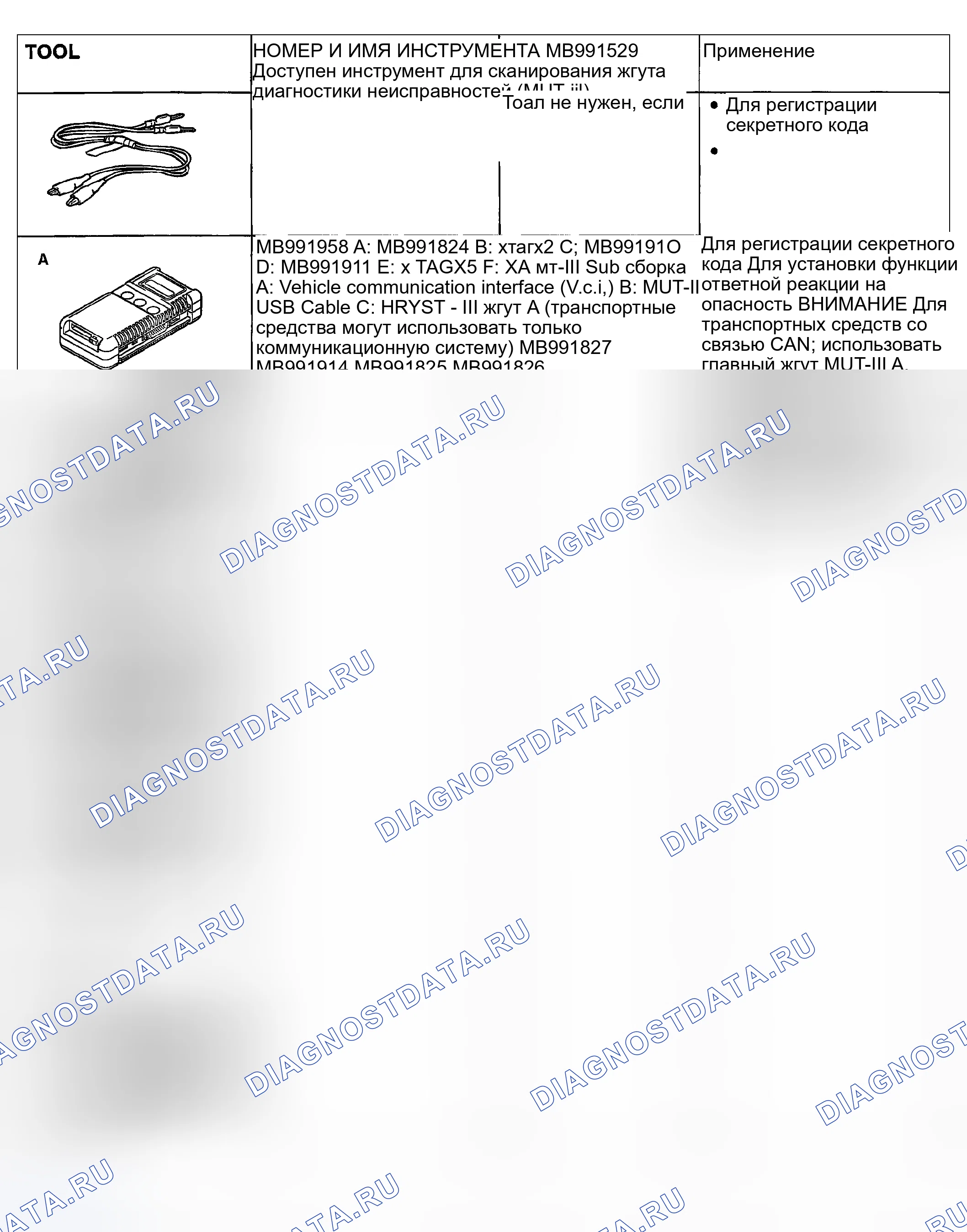 Рис. 79: СПЕЦИАЛЬНЫЕ ИНСТРУМЕНТЫ. Mitsubishi Lancer Evolution VIII
