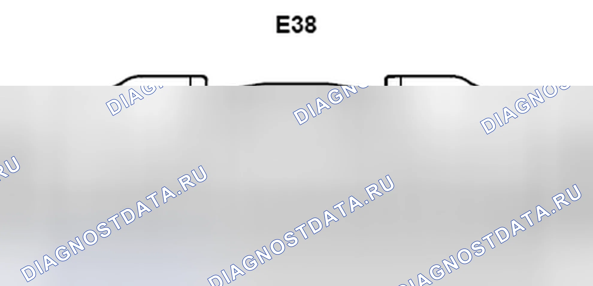 Рис. 1198: Вид с торца разъема усилителя переменного тока (E38). Toyota Camry XV40