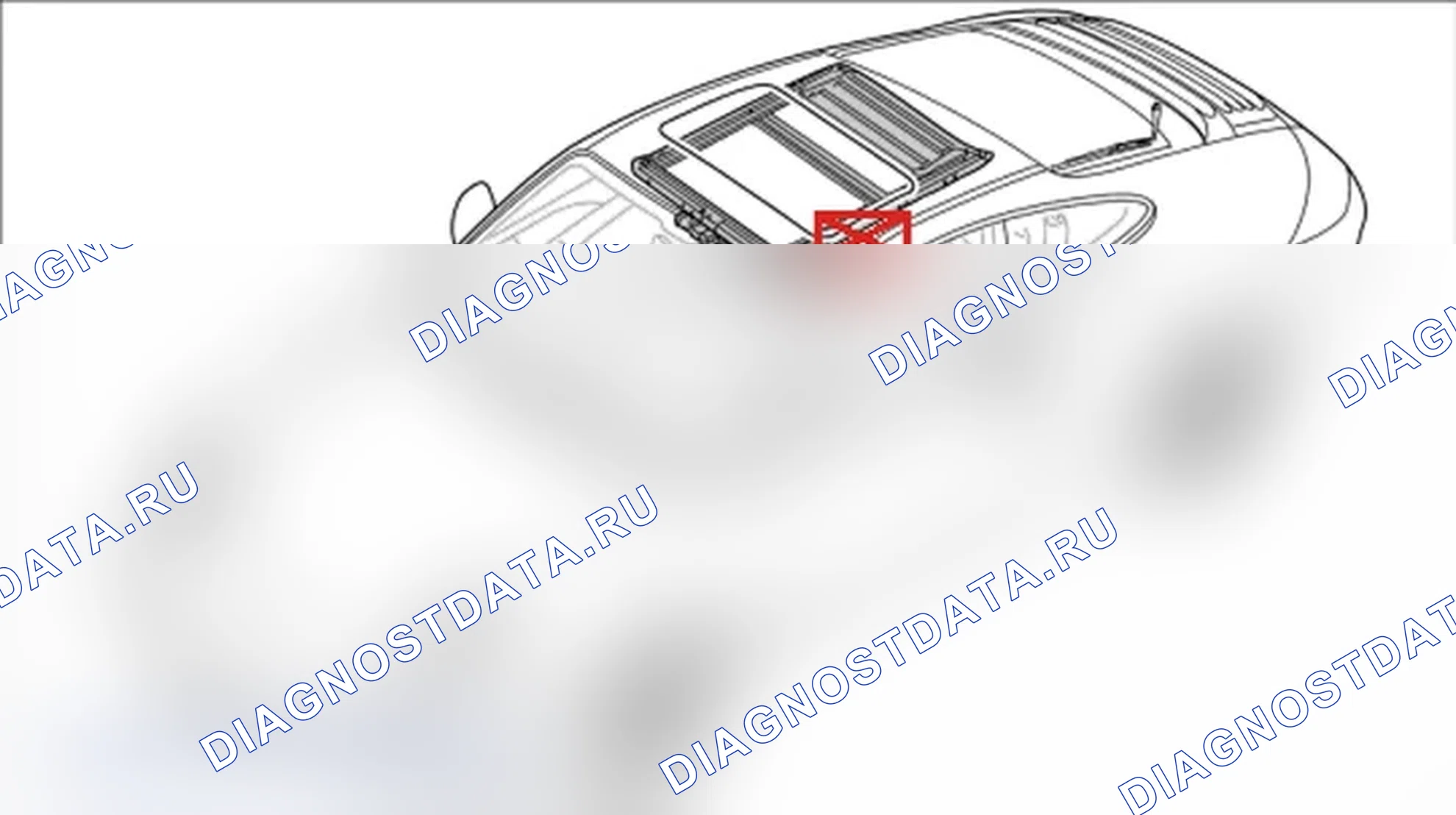 Рис. 268: Снятие отделки люка со скольжением/наклоном. Porsche 911 GT3 997