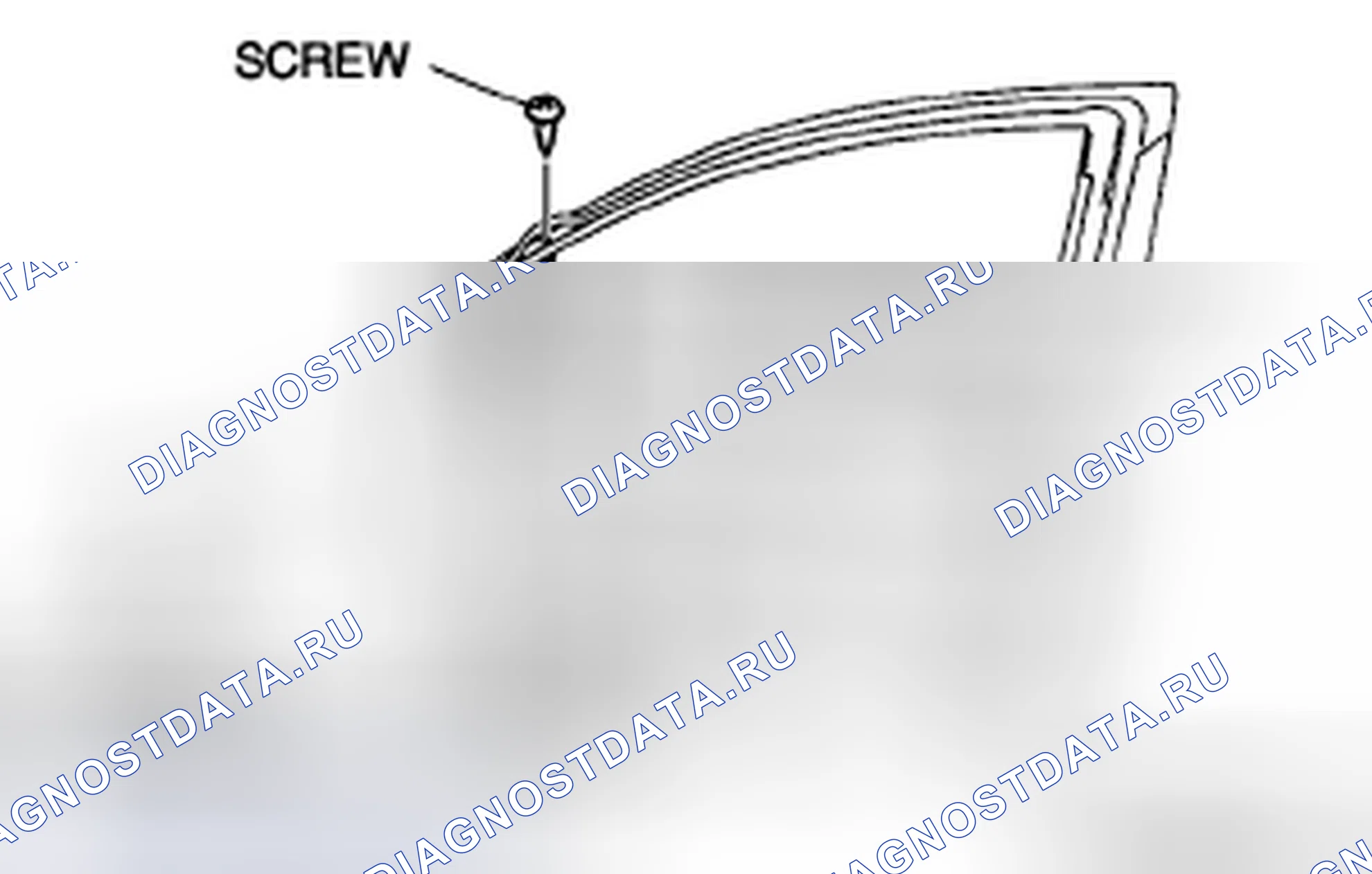 Рис. 4: СНЯТИЕ / УСТАНОВКА ЧЕТВЕРТНОГО СТЕКЛА ПЕРЕДНЕЙ ДВЕРИ. Mazda 5 I рестайлинг