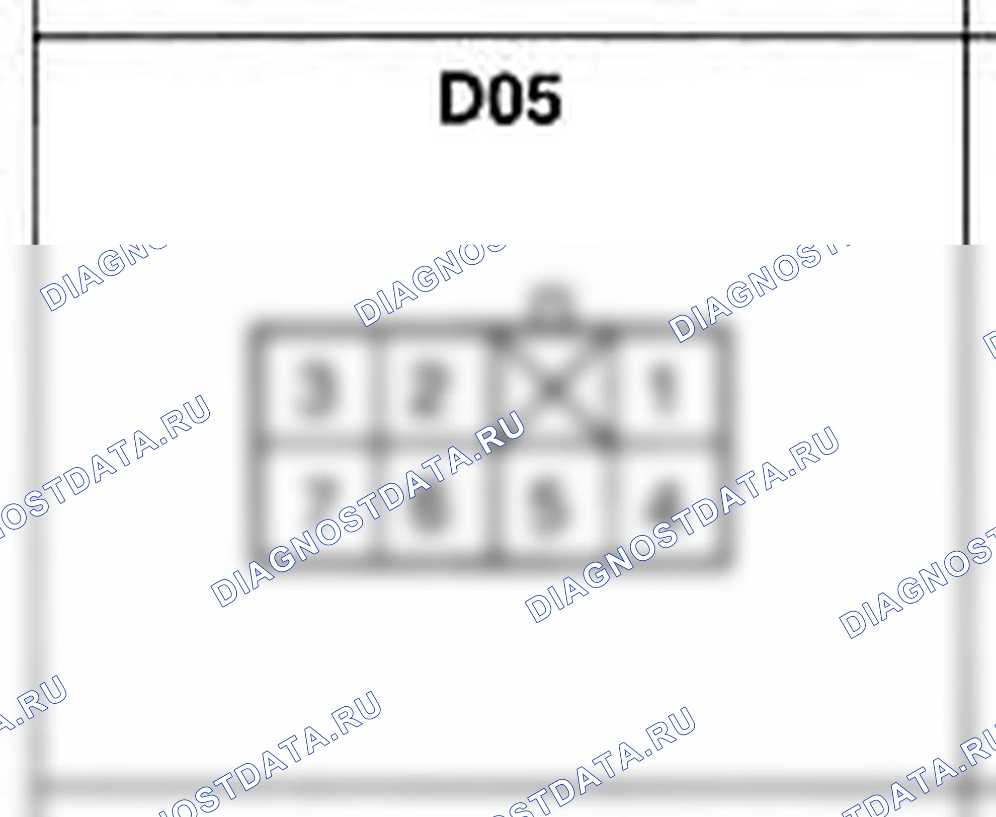 Распиновка разъёма D05 — дверного жгута. Hyundai Accent LC