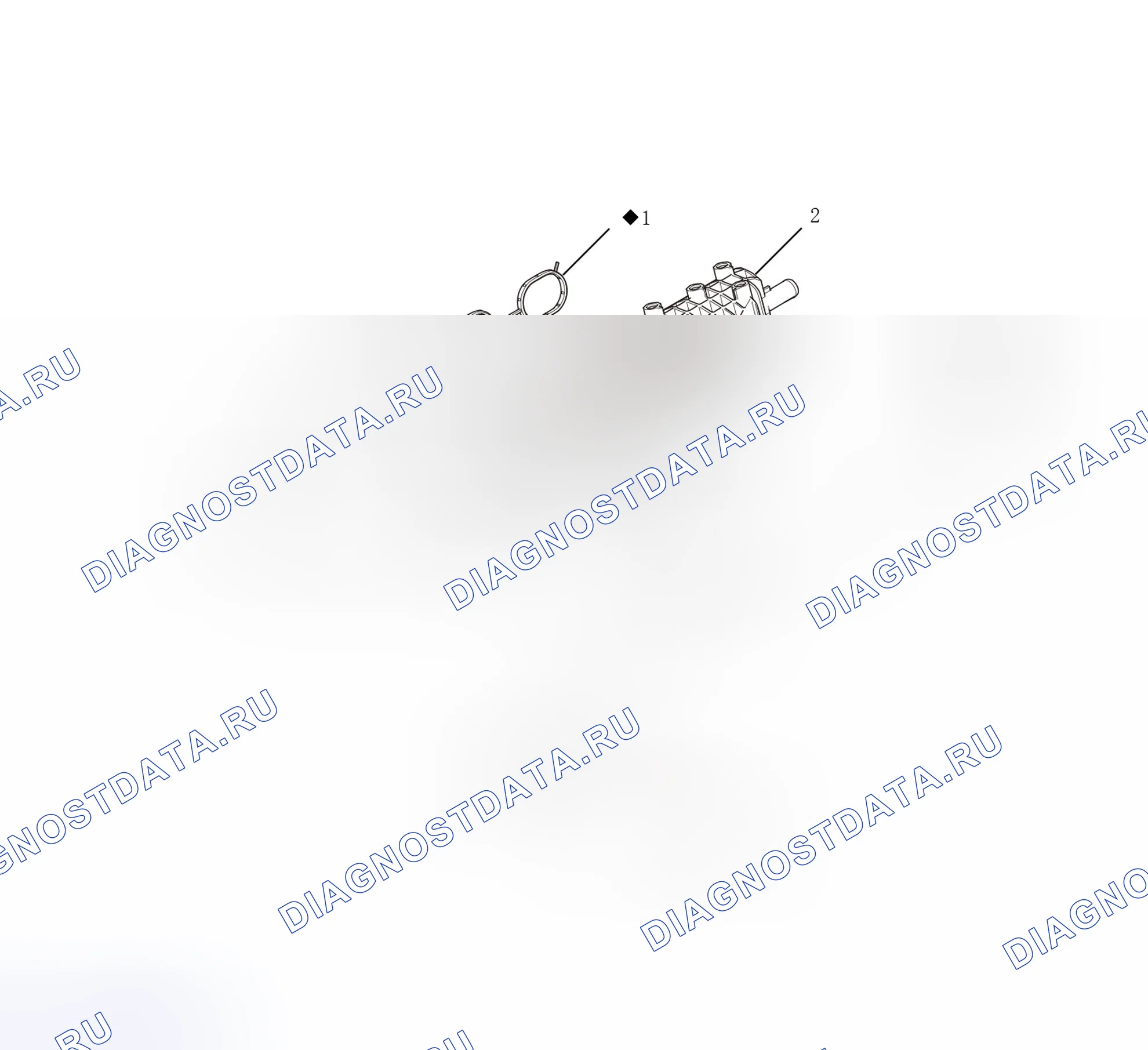 Схема расположения впускного коллектора — Great Wall Wingle-5. Great-Wall Wingle 5 I