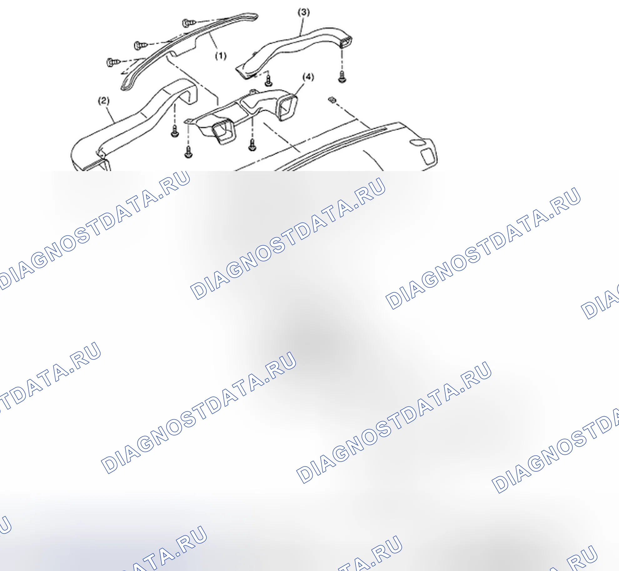Рис. 49: КАНАЛ НАГРЕВАТЕЛЯ. Subaru Legacy BL/BP рестайлинг