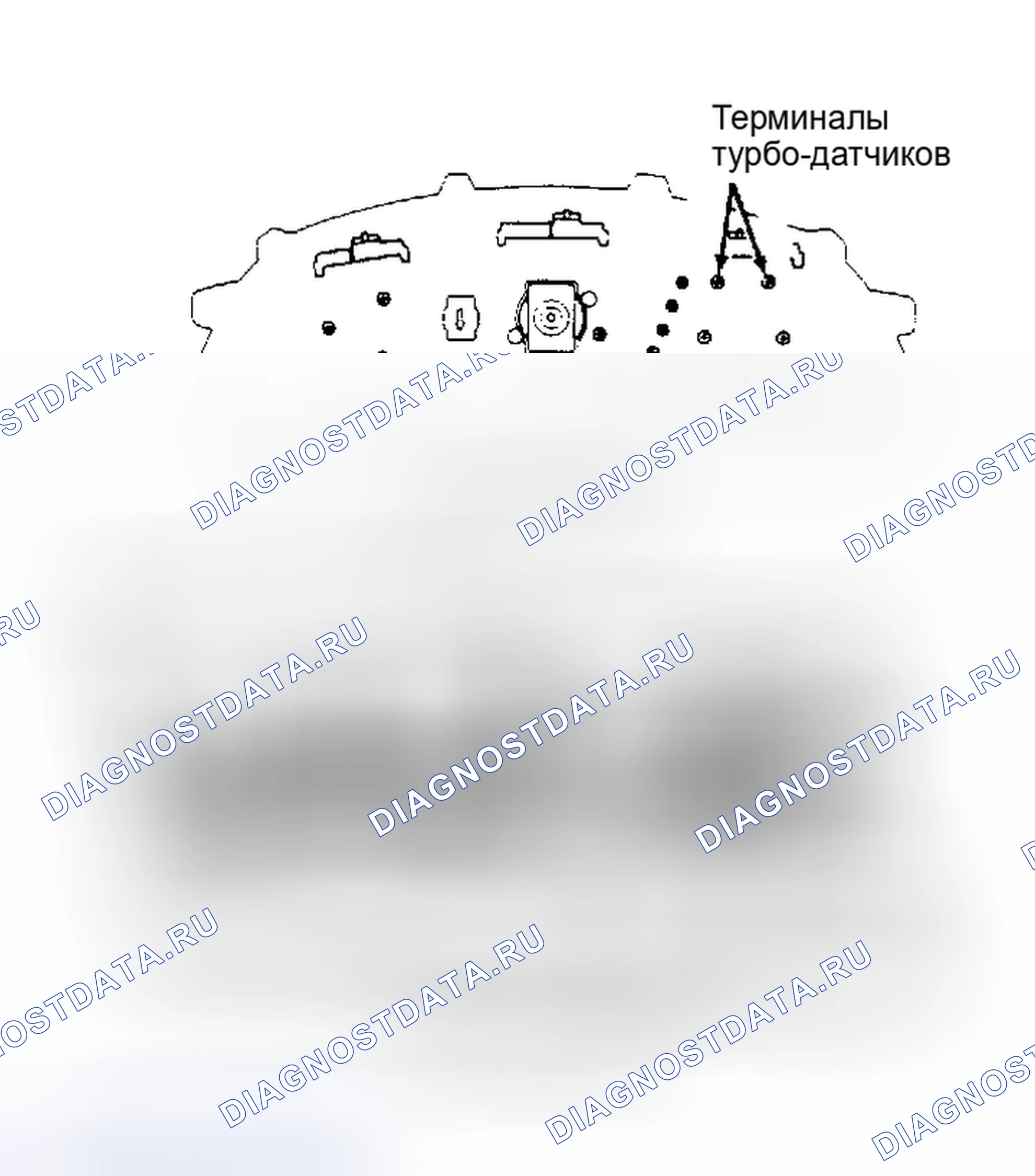 Рис. 38: Сопротивление турбо-датчика. Toyota Cressida IV