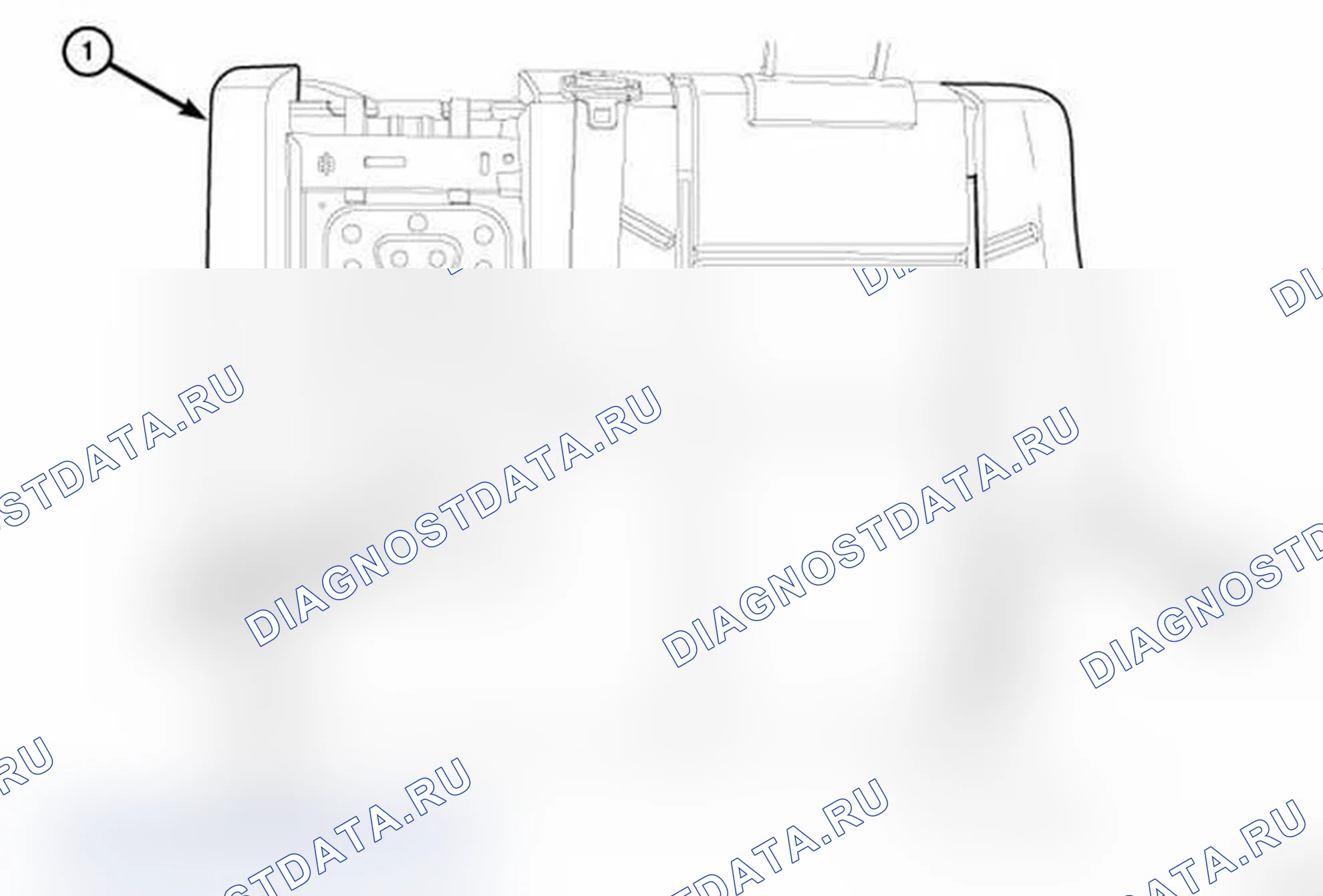 Рис. 267: КРЫШКА - СПИНКА СИДЕНЬЯ 60%. Dodge Durango III