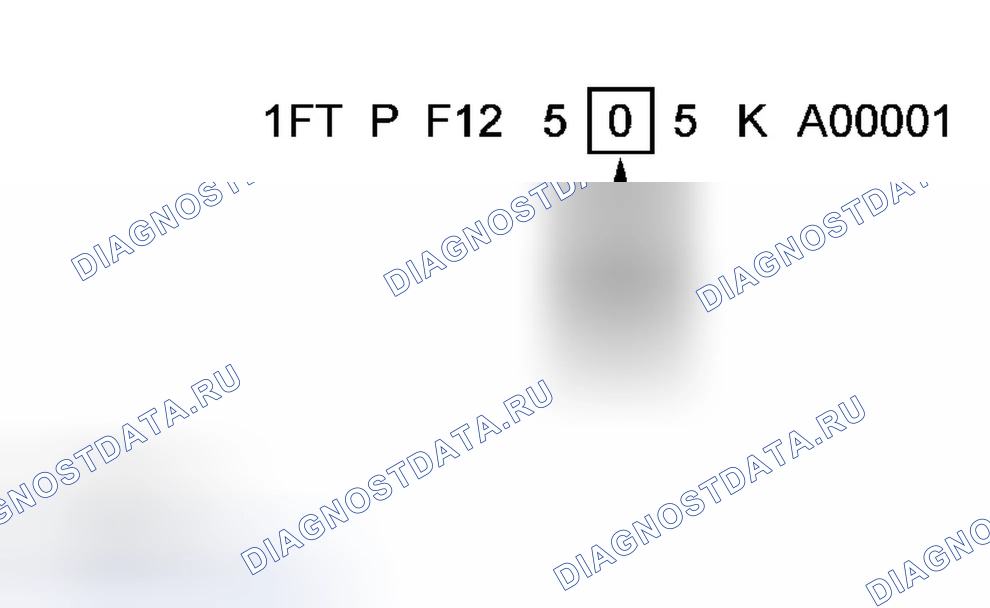 Рис. 34: Контрольная цифра. Ford Pickup F350 Super Duty 