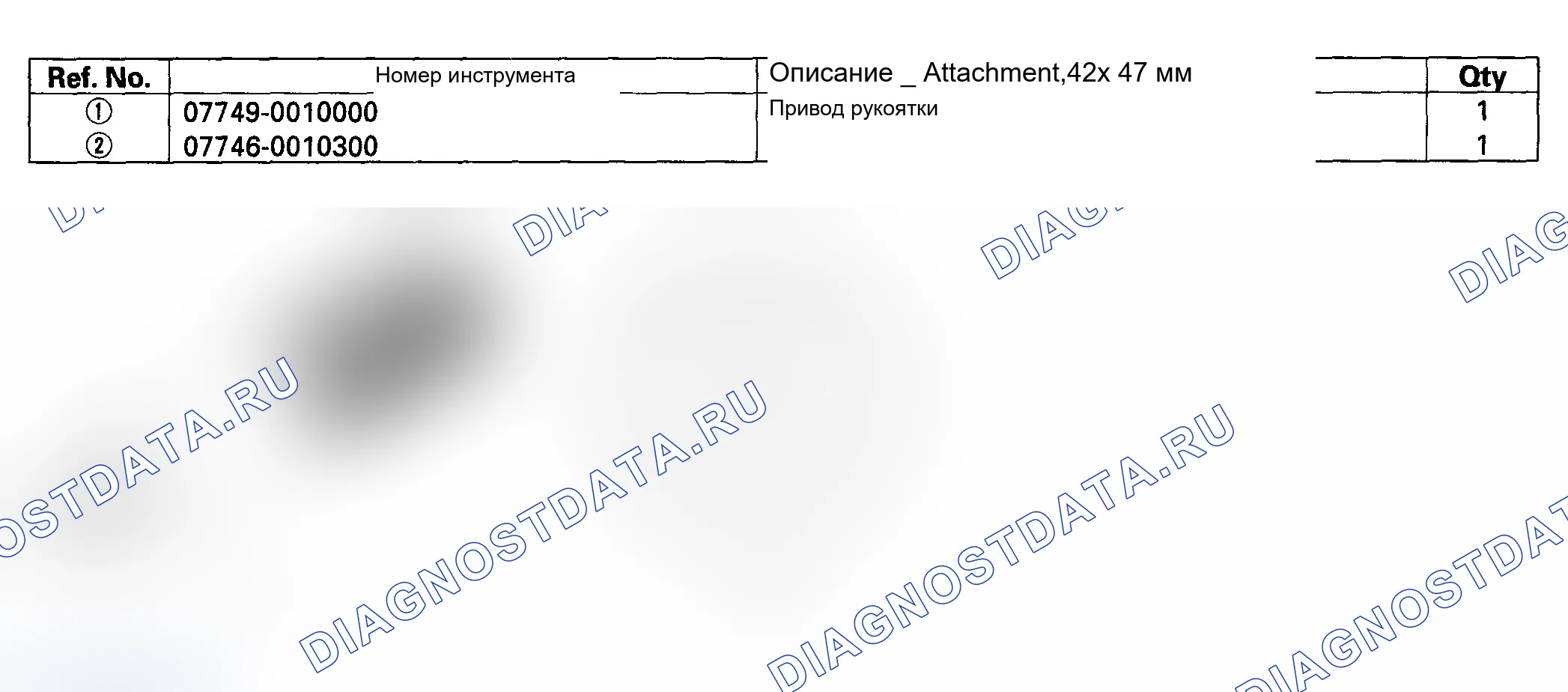 Рис. 1: Специальные инструменты. Acura MDX I