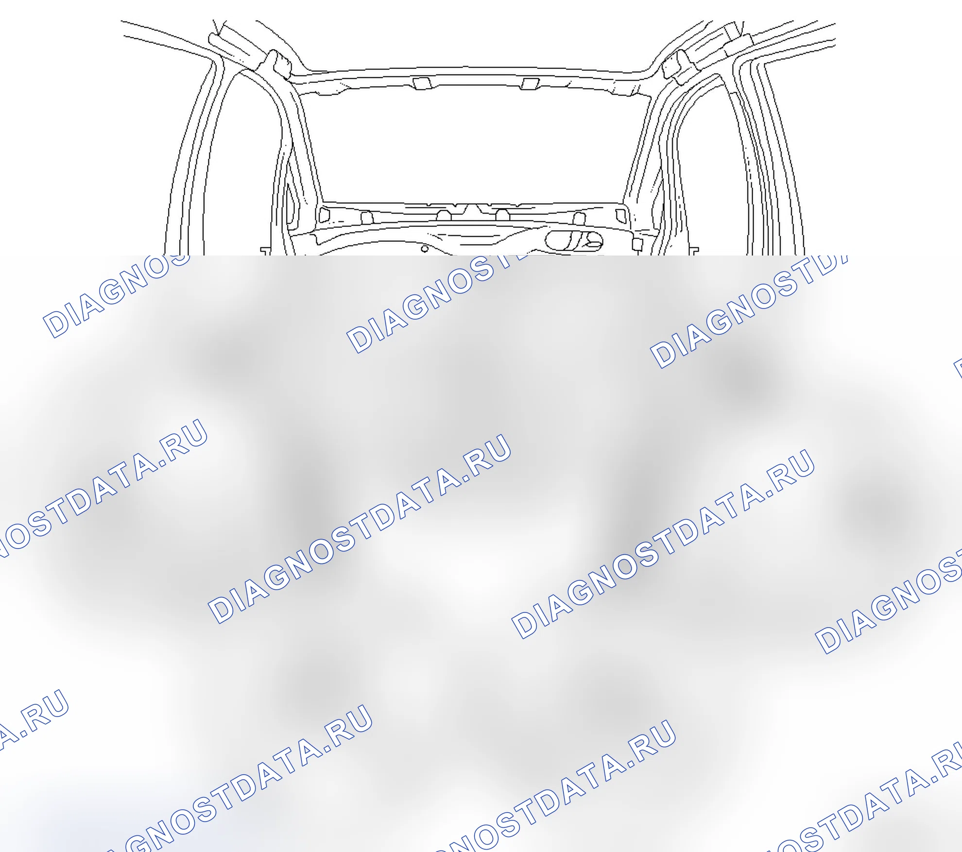 Схема обмера кузова. Opel Zafira B