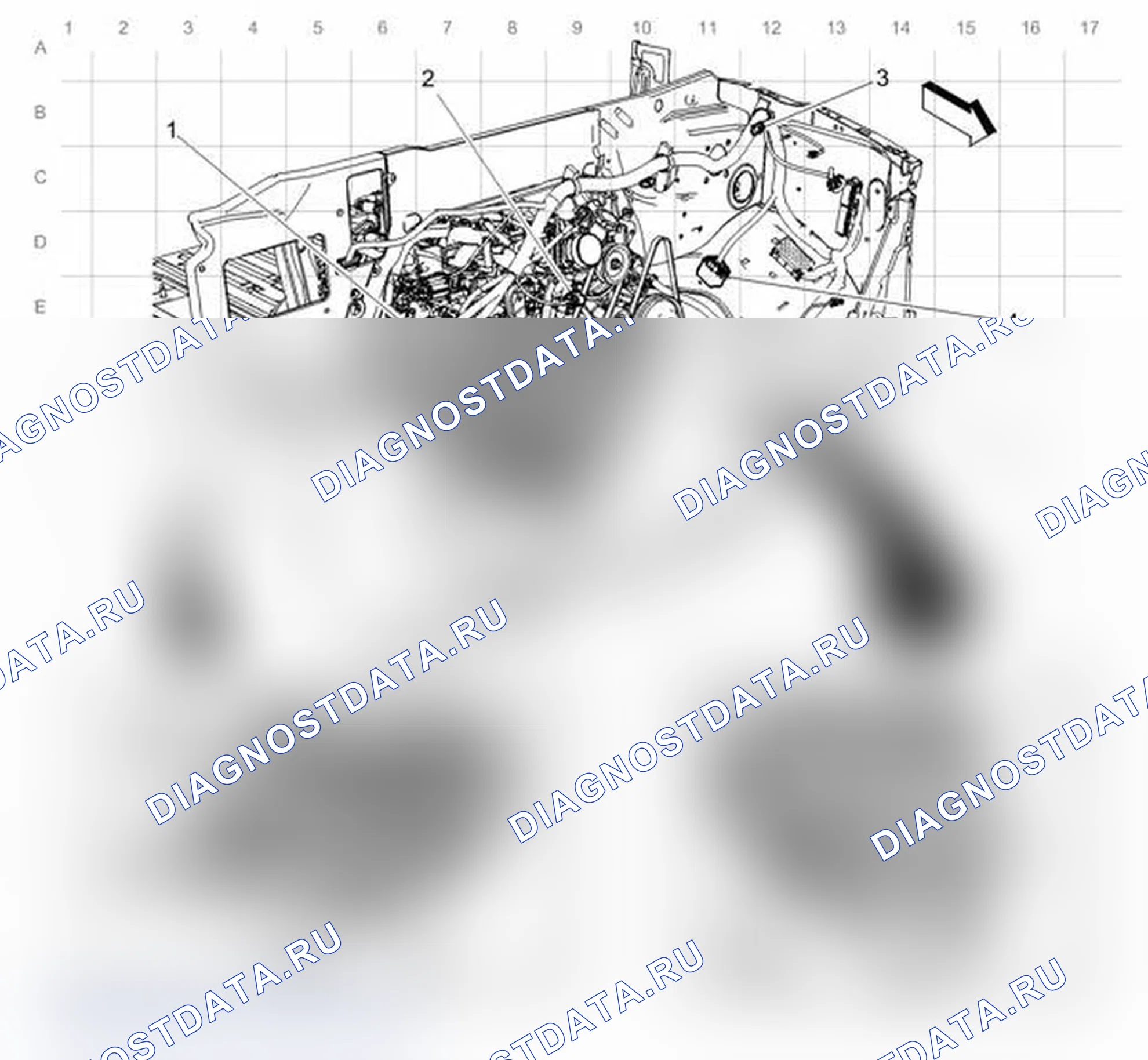 Рис. 80: Прокладка электропроводки двигателя - вид спереди (LMM). Chevrolet Express G1500 