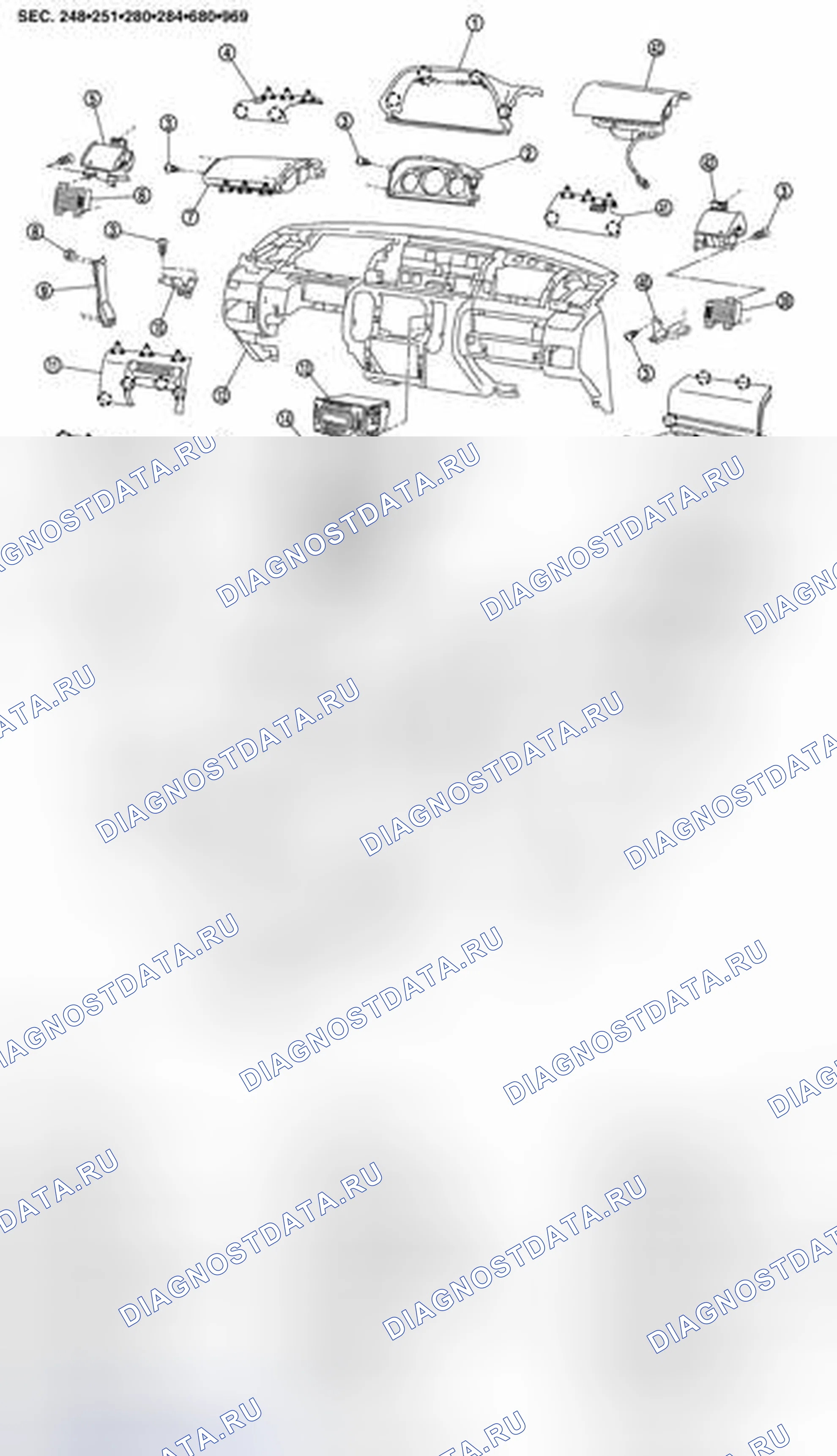 Рис. 11: Расположение компонентов. Nissan X-Trail I