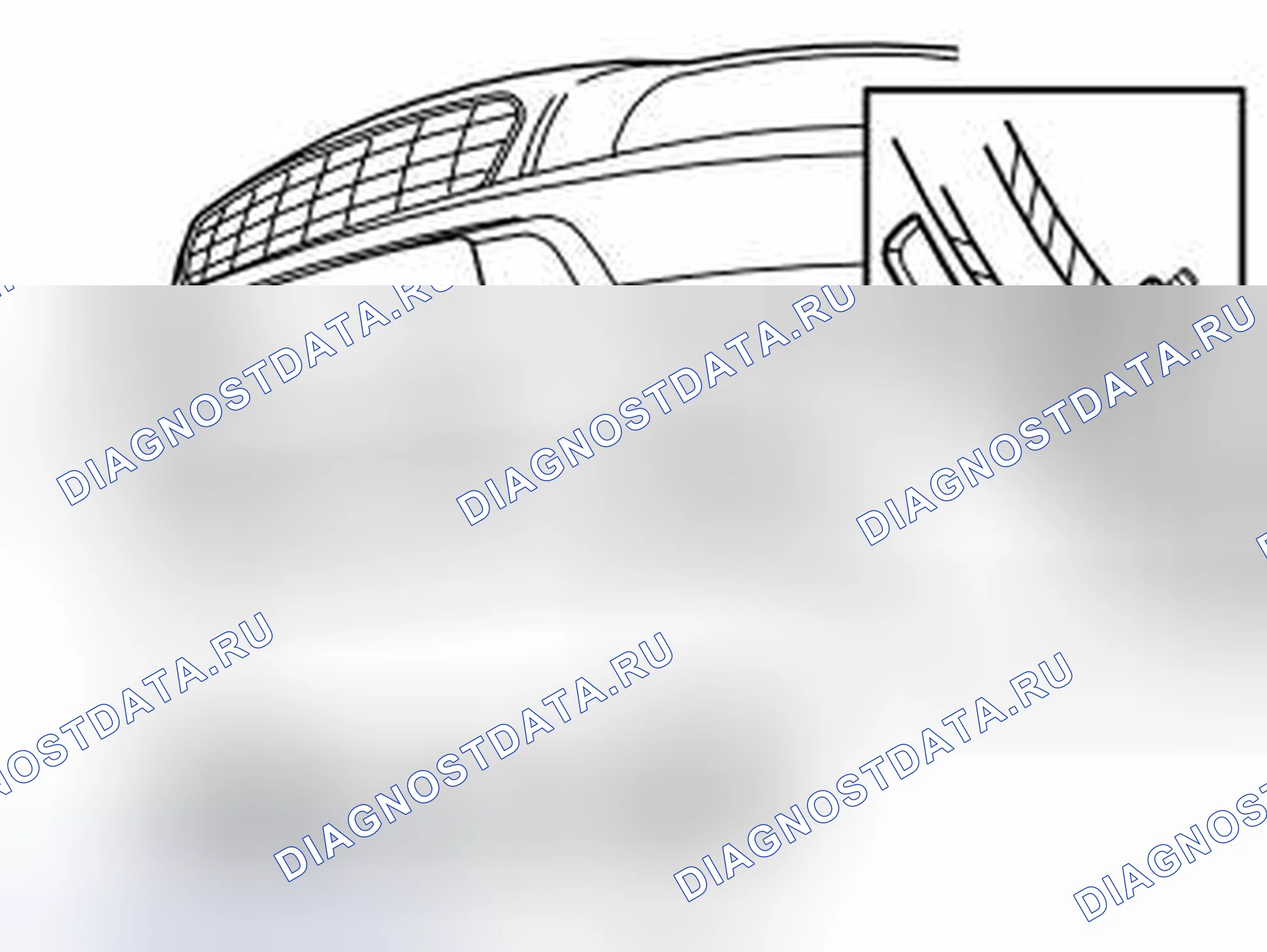 Рис. 125: Установка болтов ограждения бампера. Volvo XC70 I рестайлинг