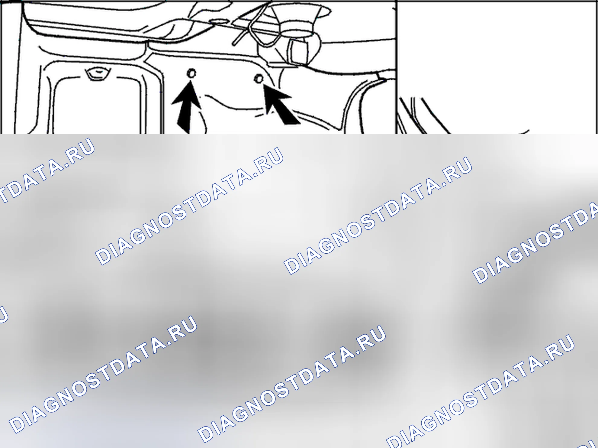Рис. 290: Замена боковых панелей в грузовом отсеке, 4-дверные вагоны. Volvo V40 I рестайлинг