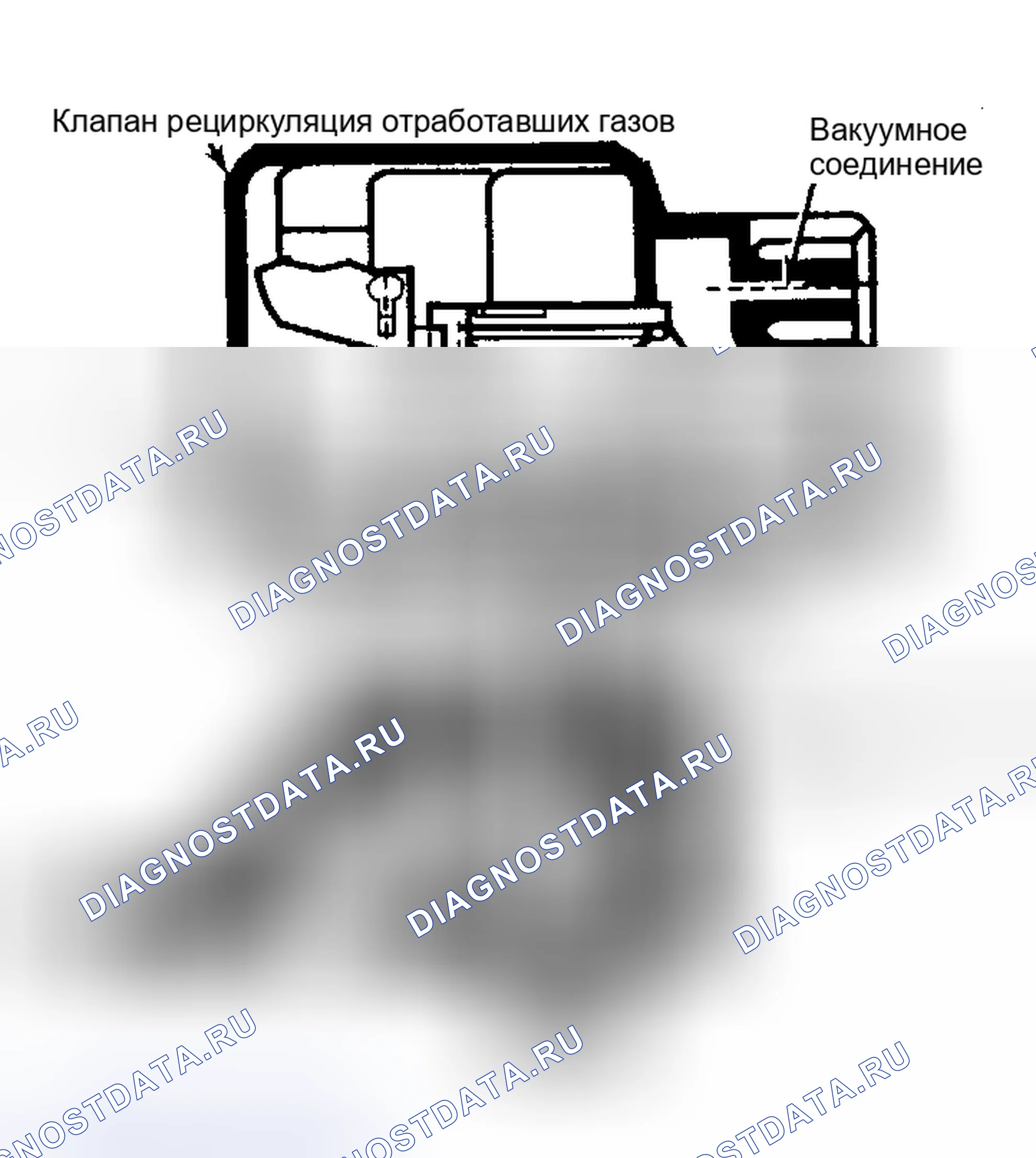 Рис. 112: Вид в разрезе встроенного электронного клапана рециркуляция отработавших газов. Oldsmobile Toronado IV