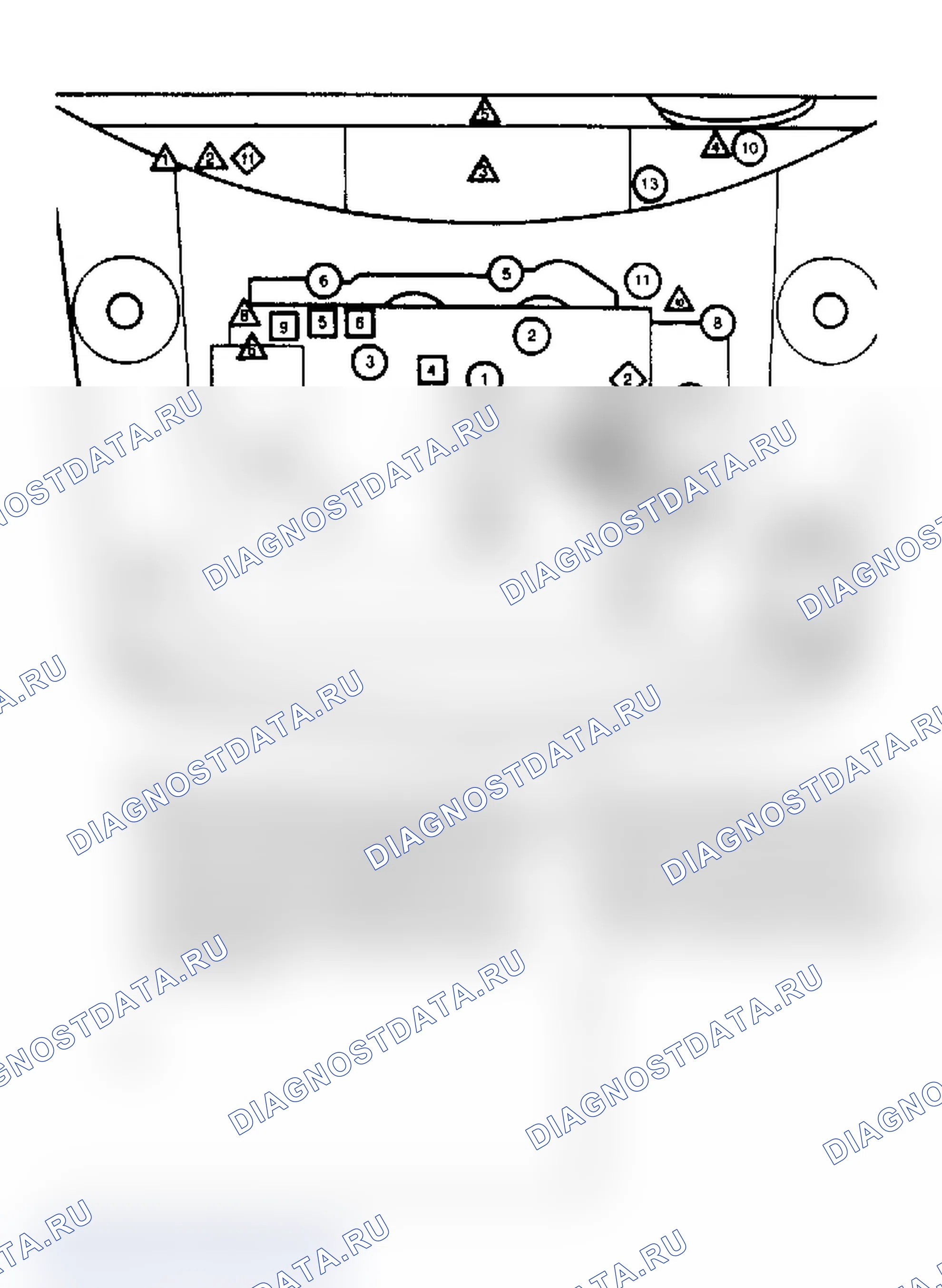Рис. 5: DeVille и Fleetwood Comp Locations (Eldorado и Seville Sim). Cadillac Seville III