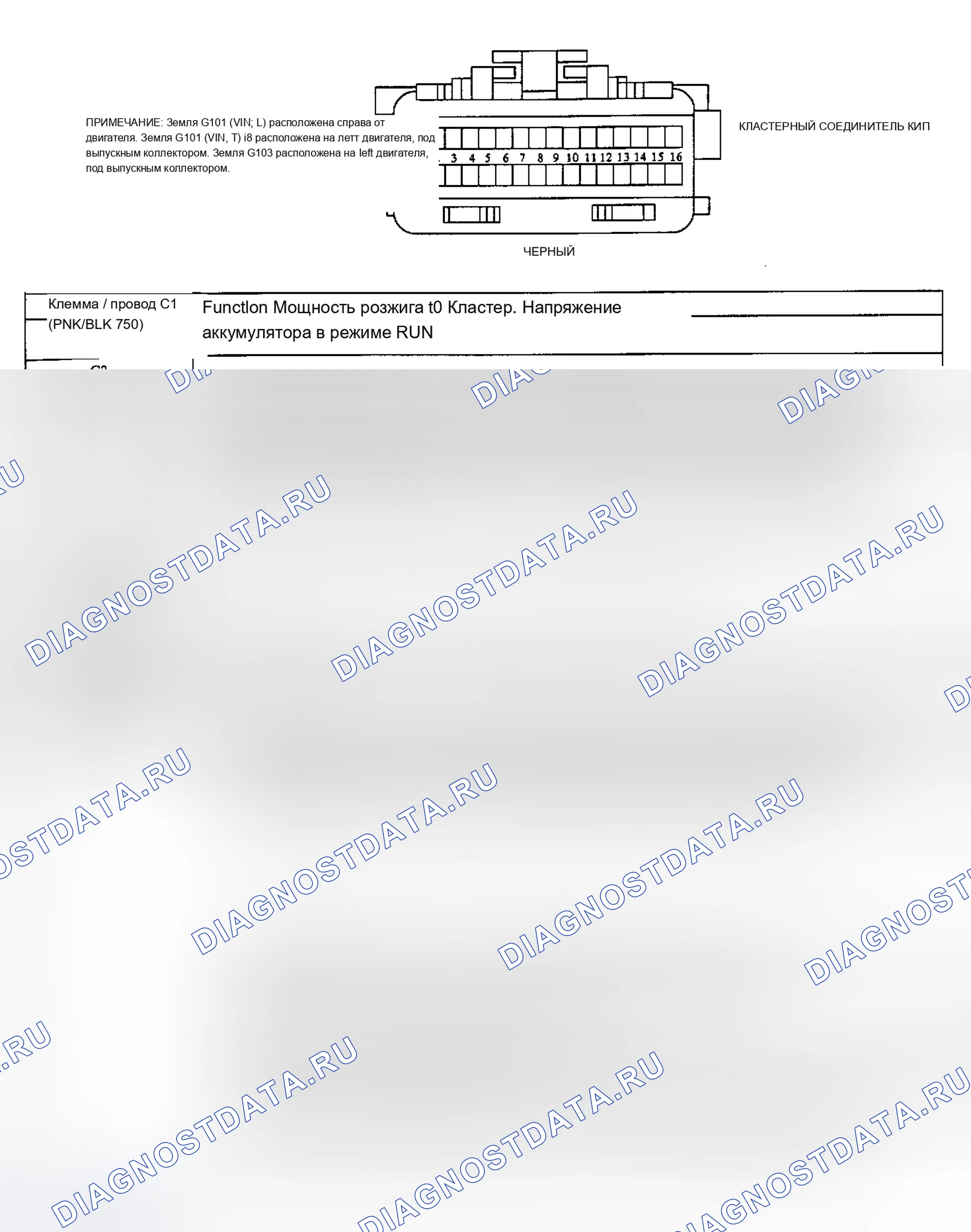 Рис. 8: Тестирование контактов разъема панели приборов (IPC) Regal (1 из 2). Buick Regal III