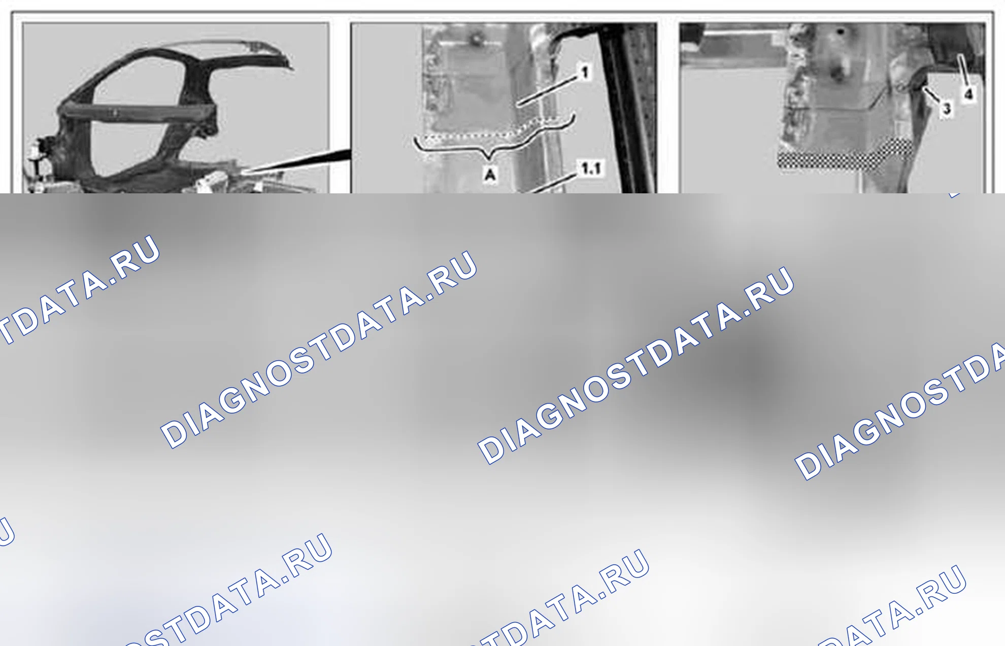 Рис. 716: Замена траверсы на заднем полу в сборе, переднее днище - AR64,20-P-1140MCC. Kia Soul I