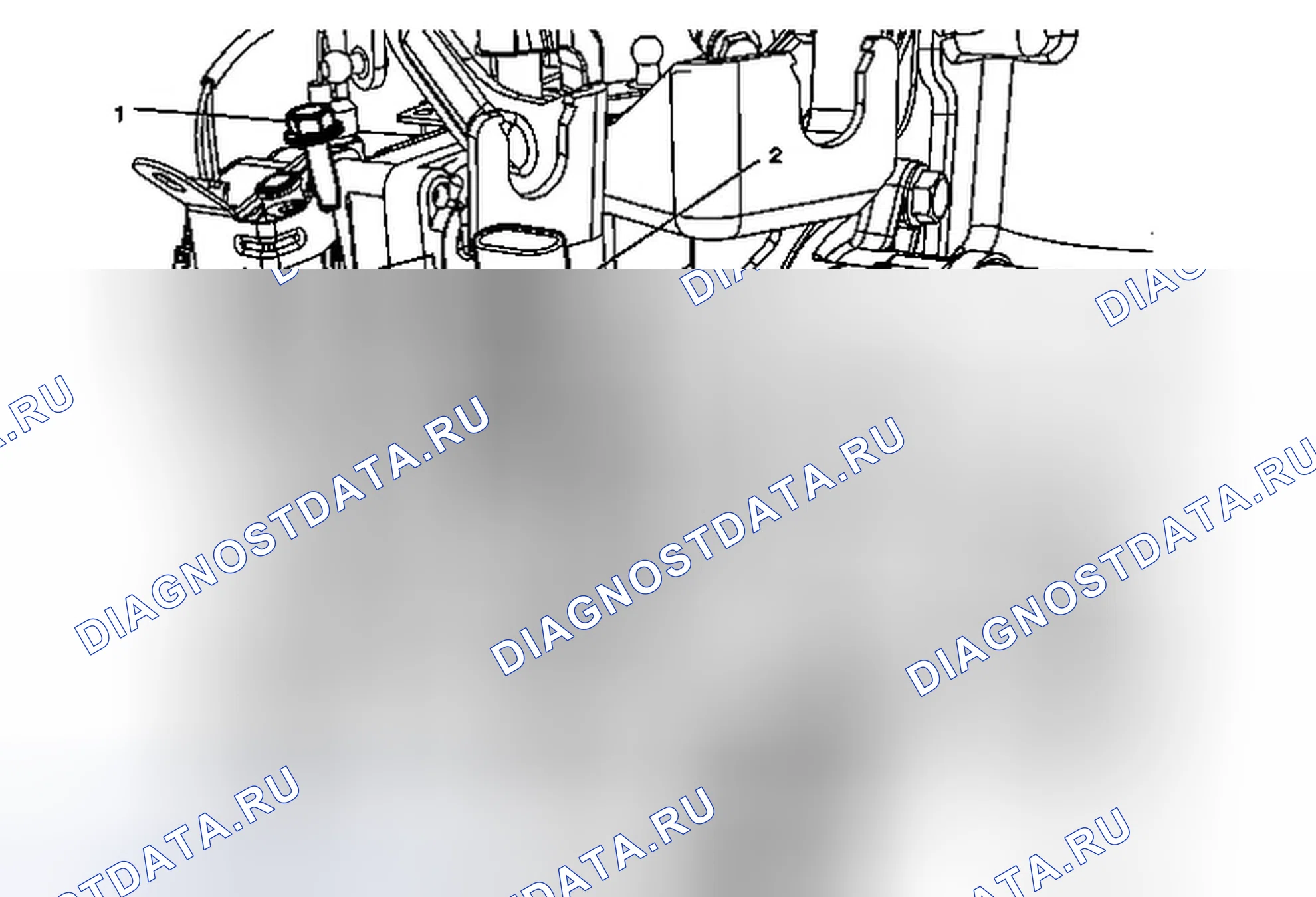 Рис. 8: Замена датчика скорости транспортного средства (MX2, Mfm). Chevrolet Spark M300