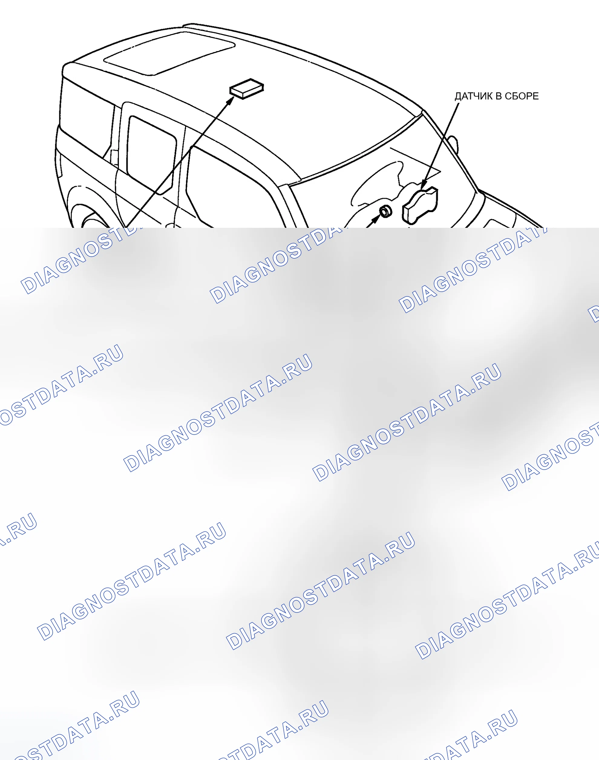 Рис. 1: Указатель расположения компонентов. Honda Element YH2