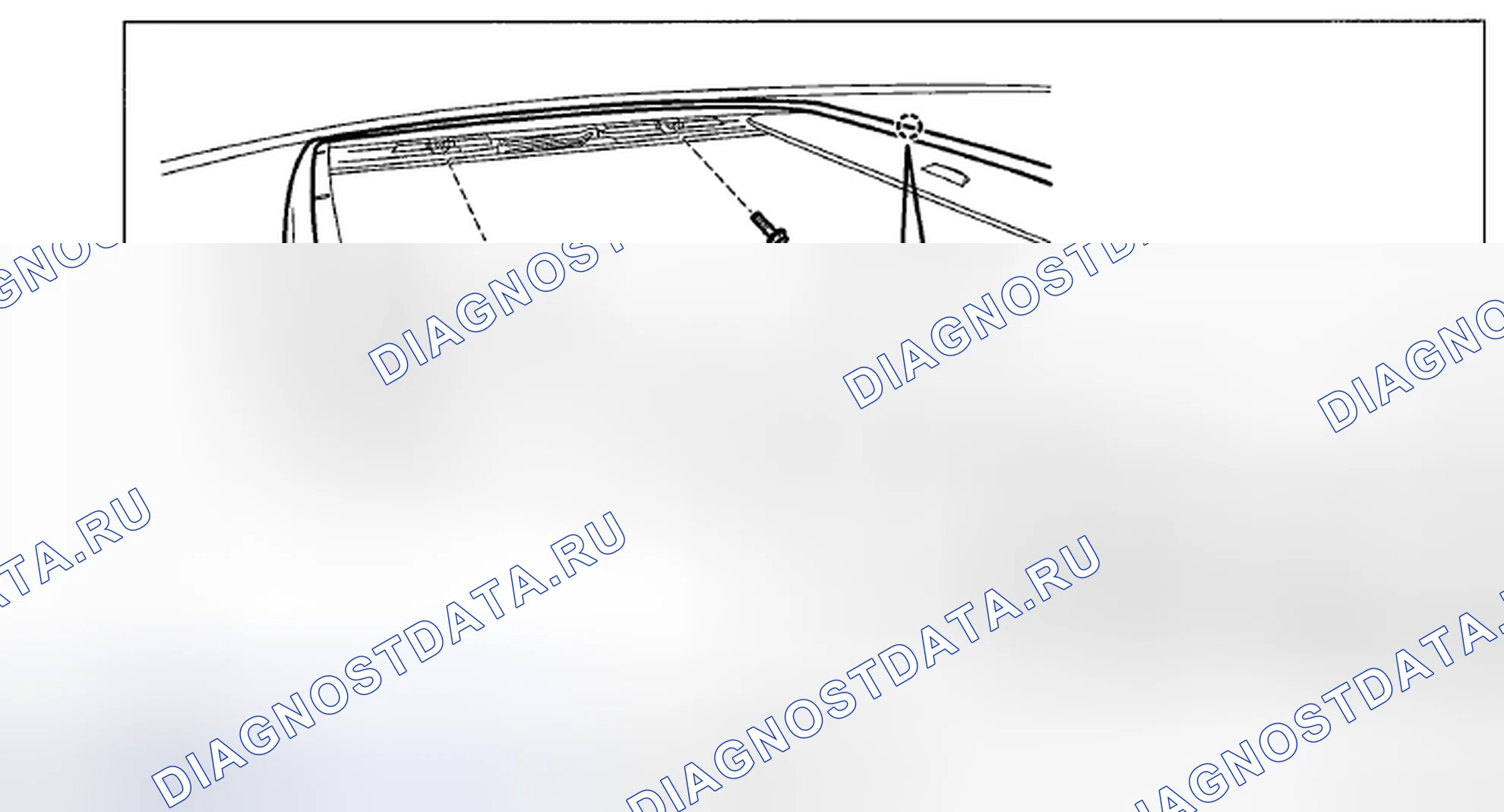 Рис. 2: РЕГУЛИРОВКА люка и складной верха кузова. Subaru Outback BR