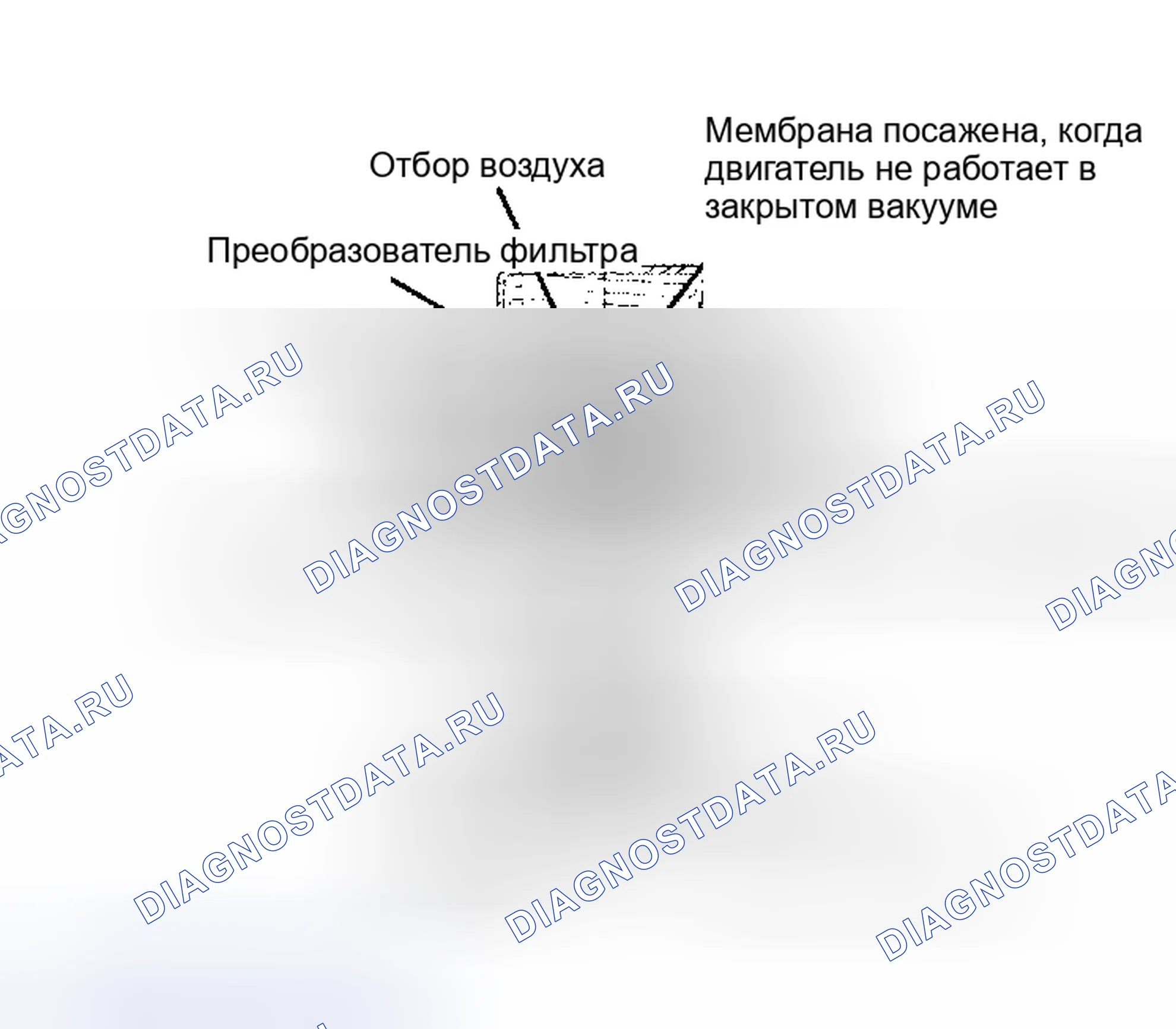 Рис. 70: Вид с местным разрезом клапана рециркуляция отработавших газов с отрицательным противодавлением. Buick LeSabre V