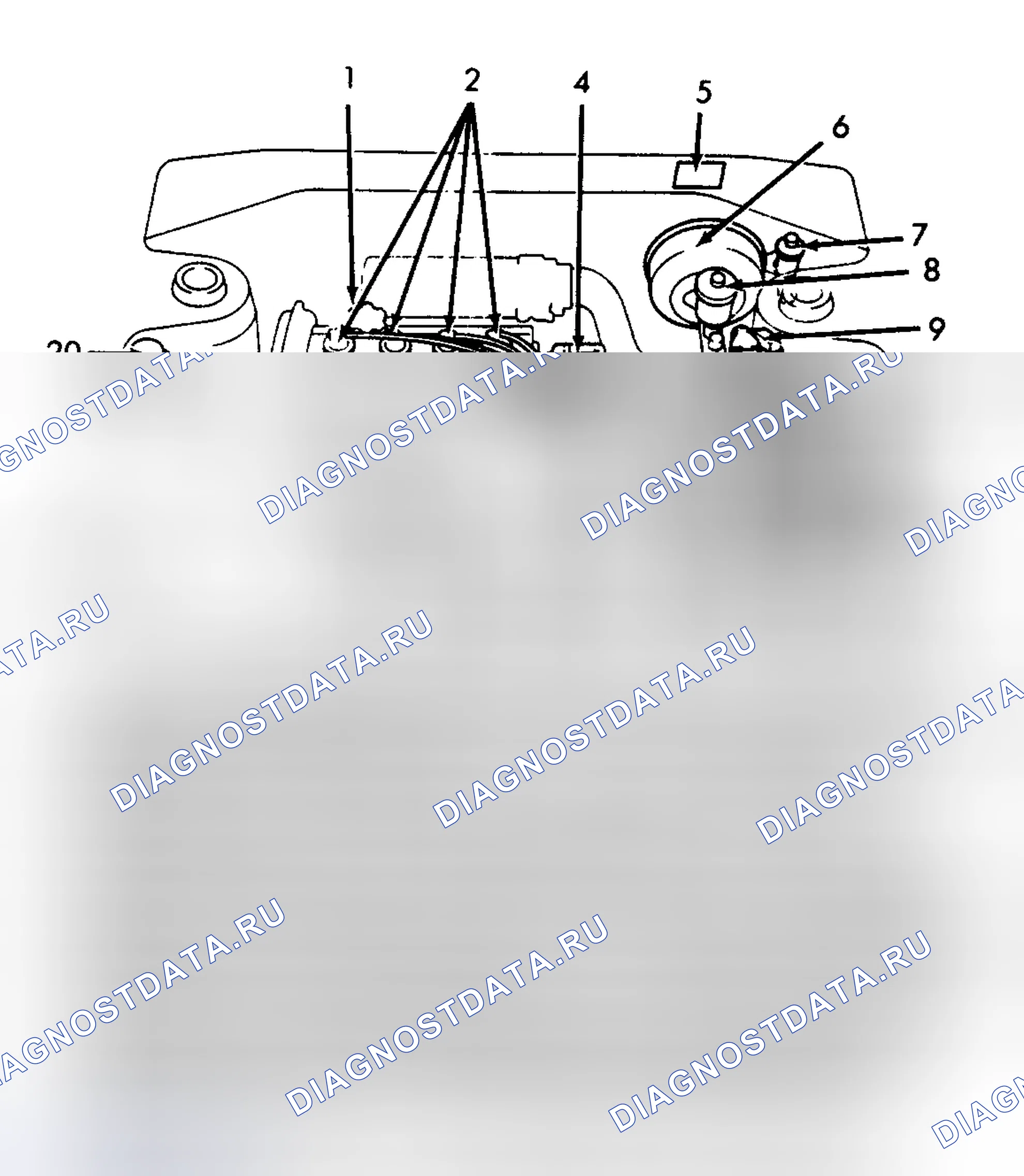 Рис. 18: РАСПОЛОЖЕНИЕ ТОЧЕК ОБСЛУЖИВАНИЯ. Toyota Camry V30