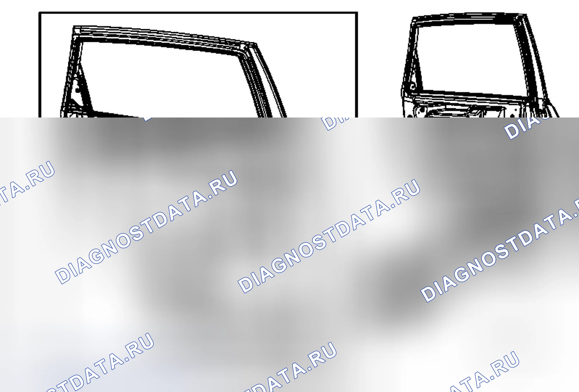 Рис. 8: Замена двигателя регулятора окна задней стороны двери. Chevrolet Captiva I рестайлинг 2