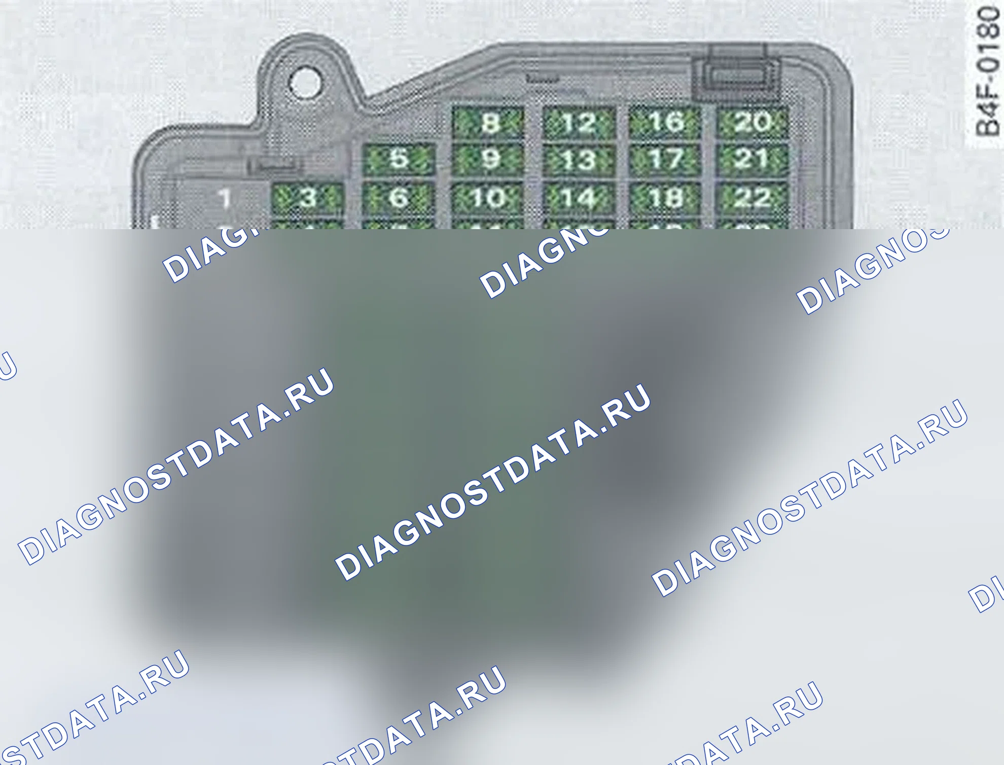 Рис. 13: Приборная панель предохранителей - левая сторона (2005-06). Audi S6 C6