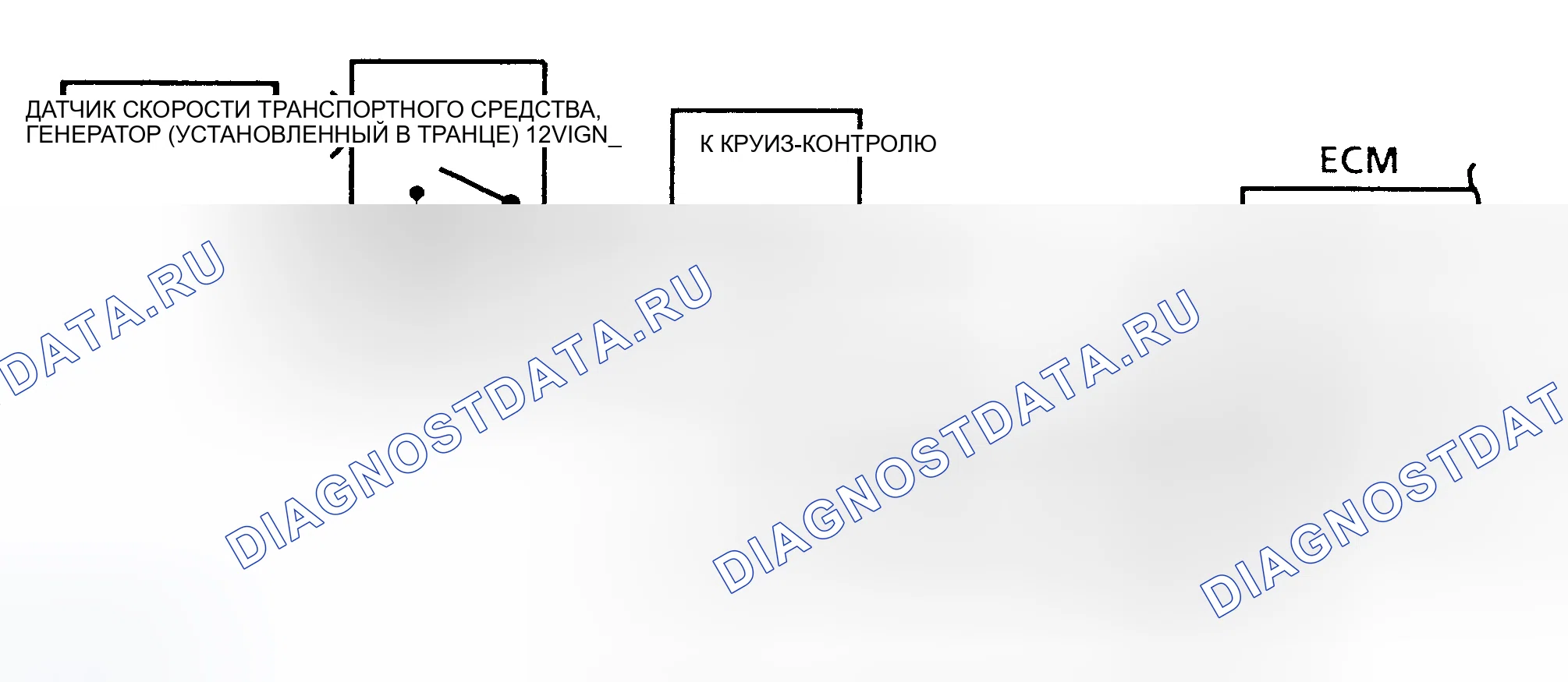 Рис. 184: Код 24, датчик скорости транспортного средства, схема. Pontiac Firebird III