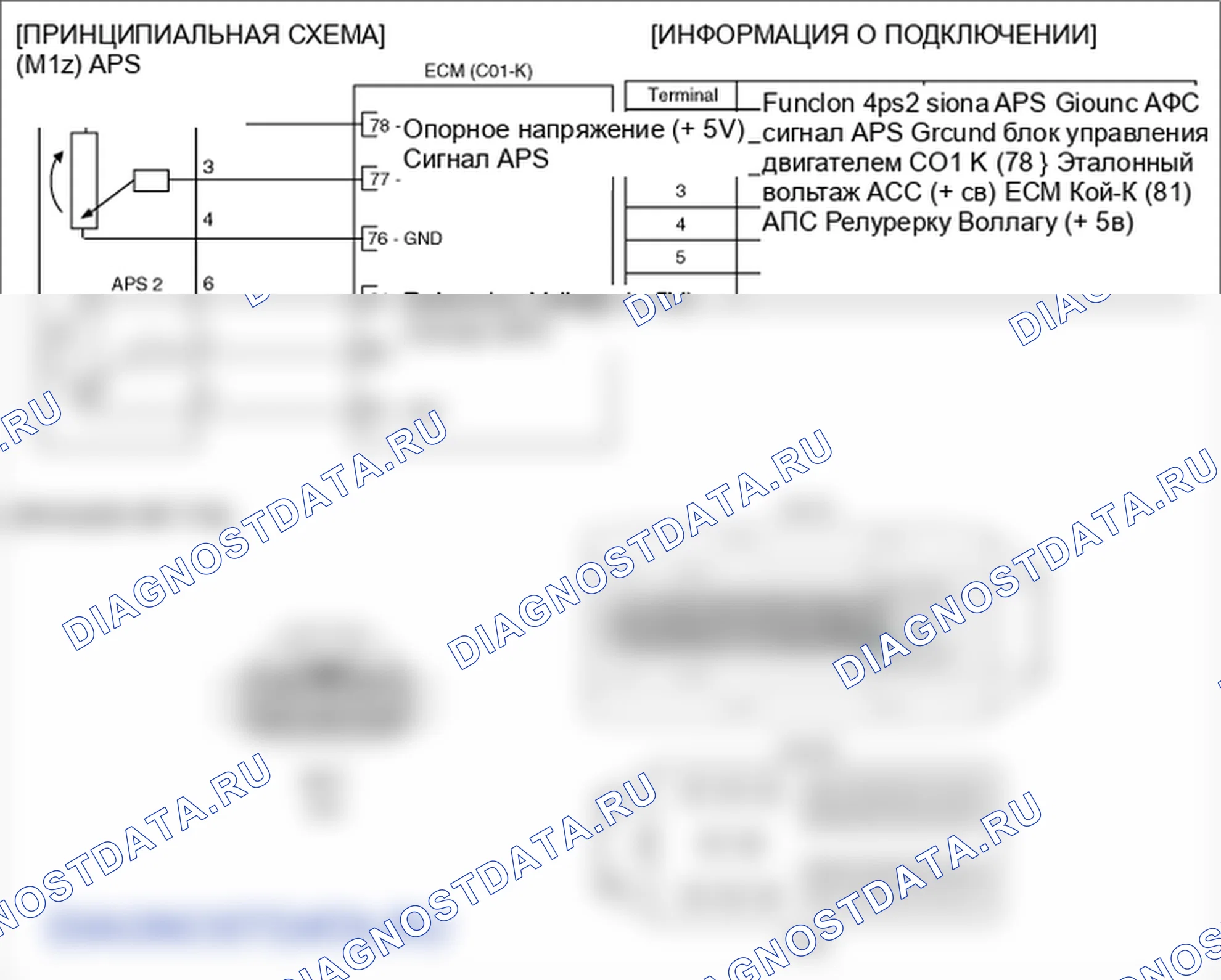 Фрагмент электросхемы: P1524. Kia Sorento BL