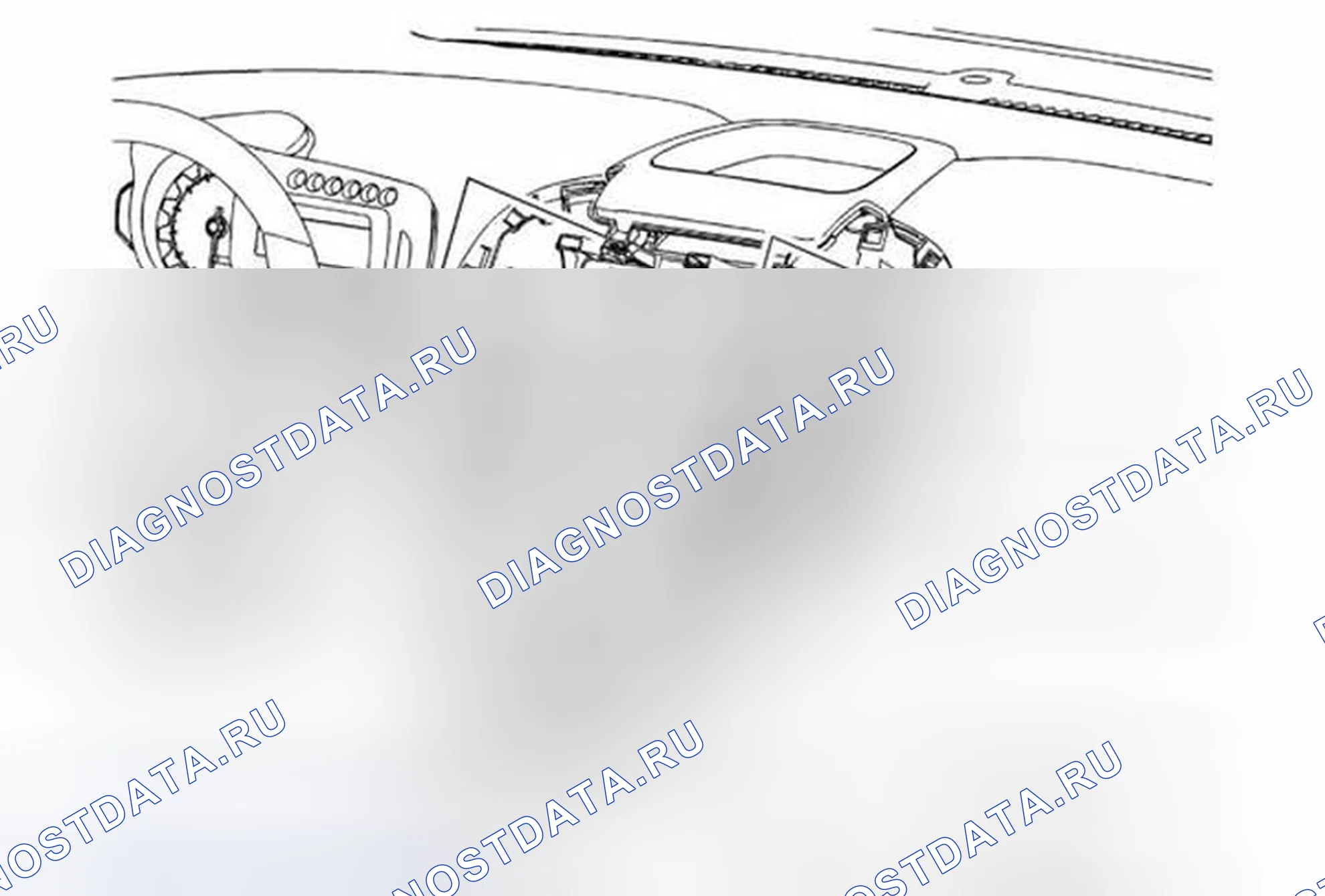 Рис. 56: Замена верхней обрезной пластины аксессуара приборной панели. Chevrolet Sonic I