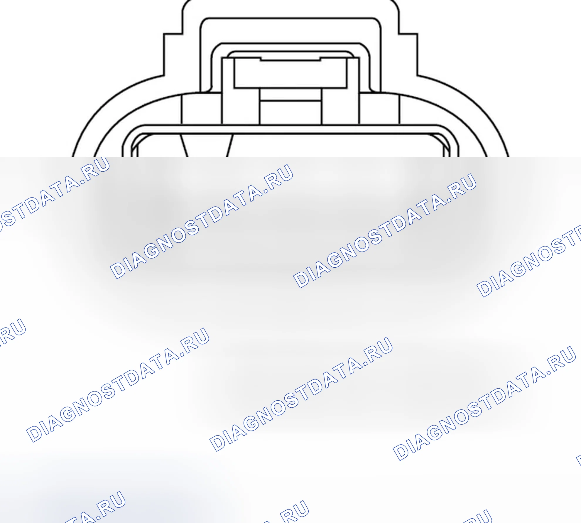 Рис. 256: Вид с торца разъема защелки пассажирской двери (Lhd). Jeep Compass I