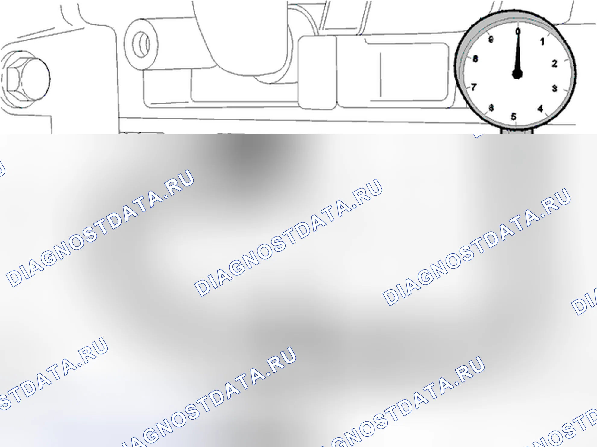 Рис. 2: Проверка давления масла. Volvo S40 I рестайлинг