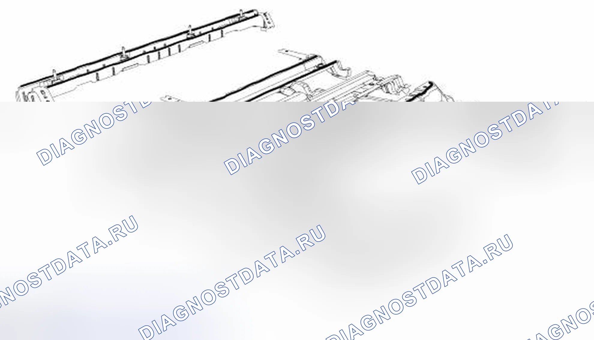 Рис. 101: Армирование пола - supercab. Ford Pickup F250 Super Duty II