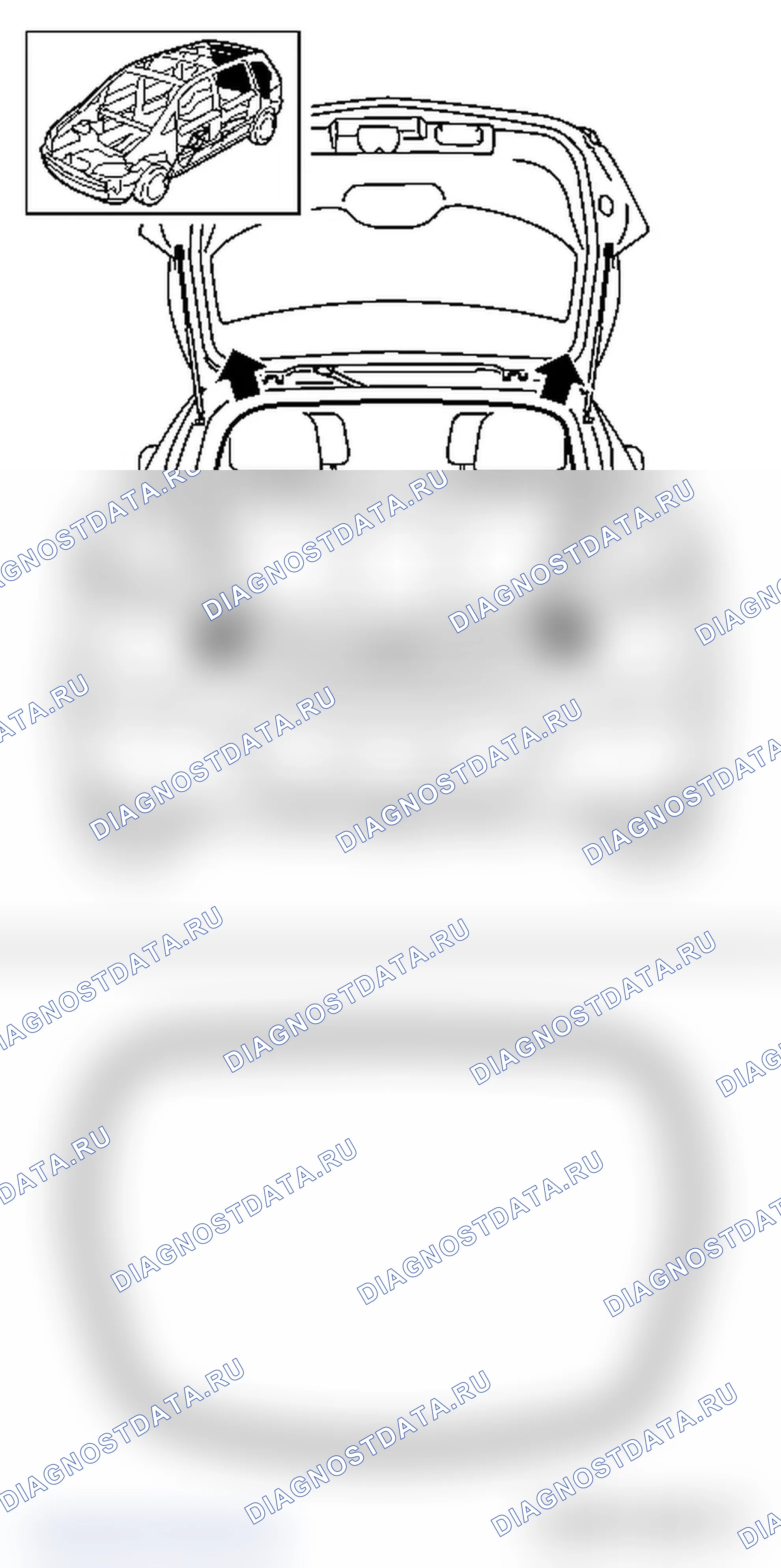 Замена резинового уплотнителя задней откидной двери - L08. Opel Astra H