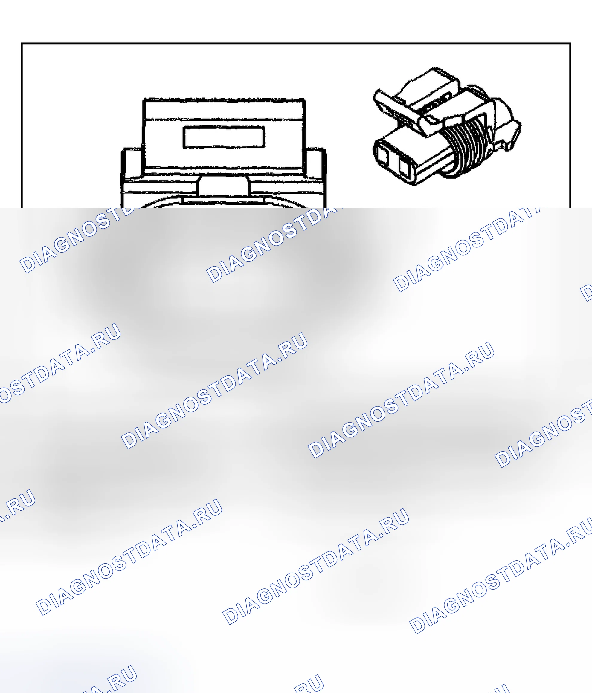 Рис. 5: Вид с торца разъема системы охлаждения. Chevrolet Suburban K2500 GMT800